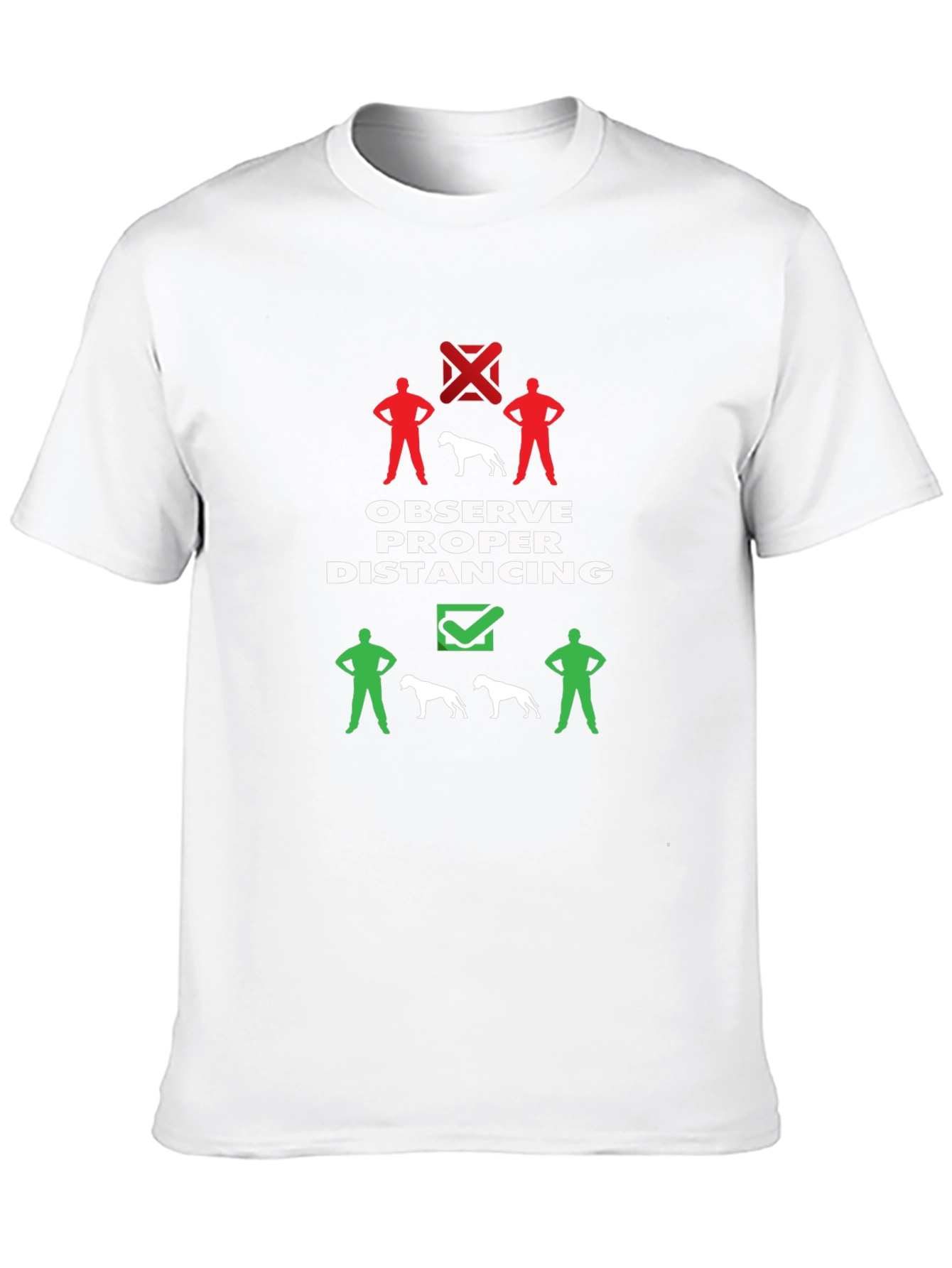 Social Distancing Dog T-Shirt