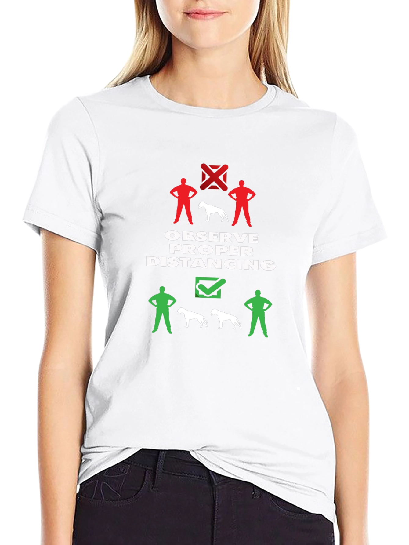 Social Distancing Dog T-Shirt