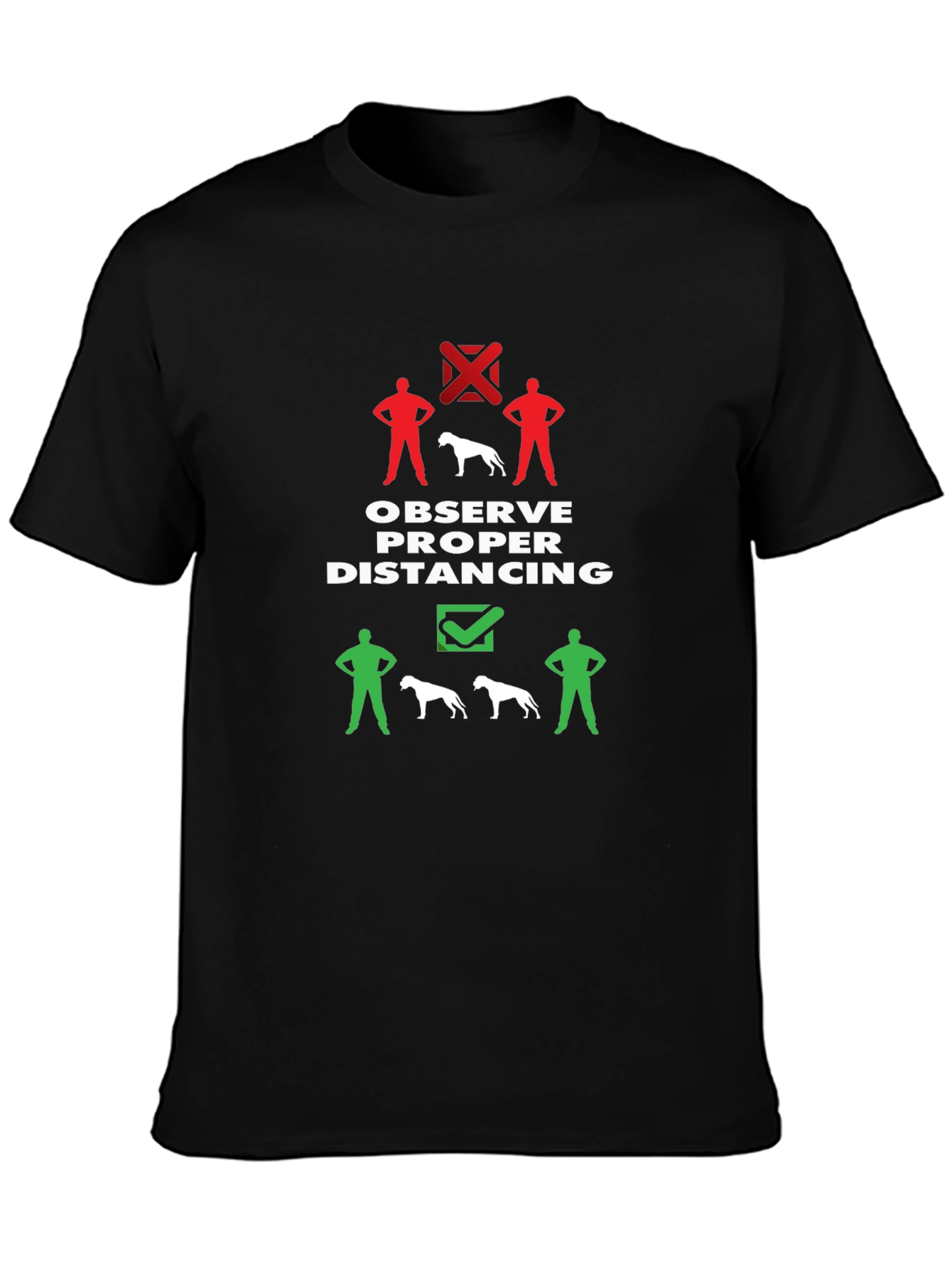 Social Distancing Dog T-Shirt