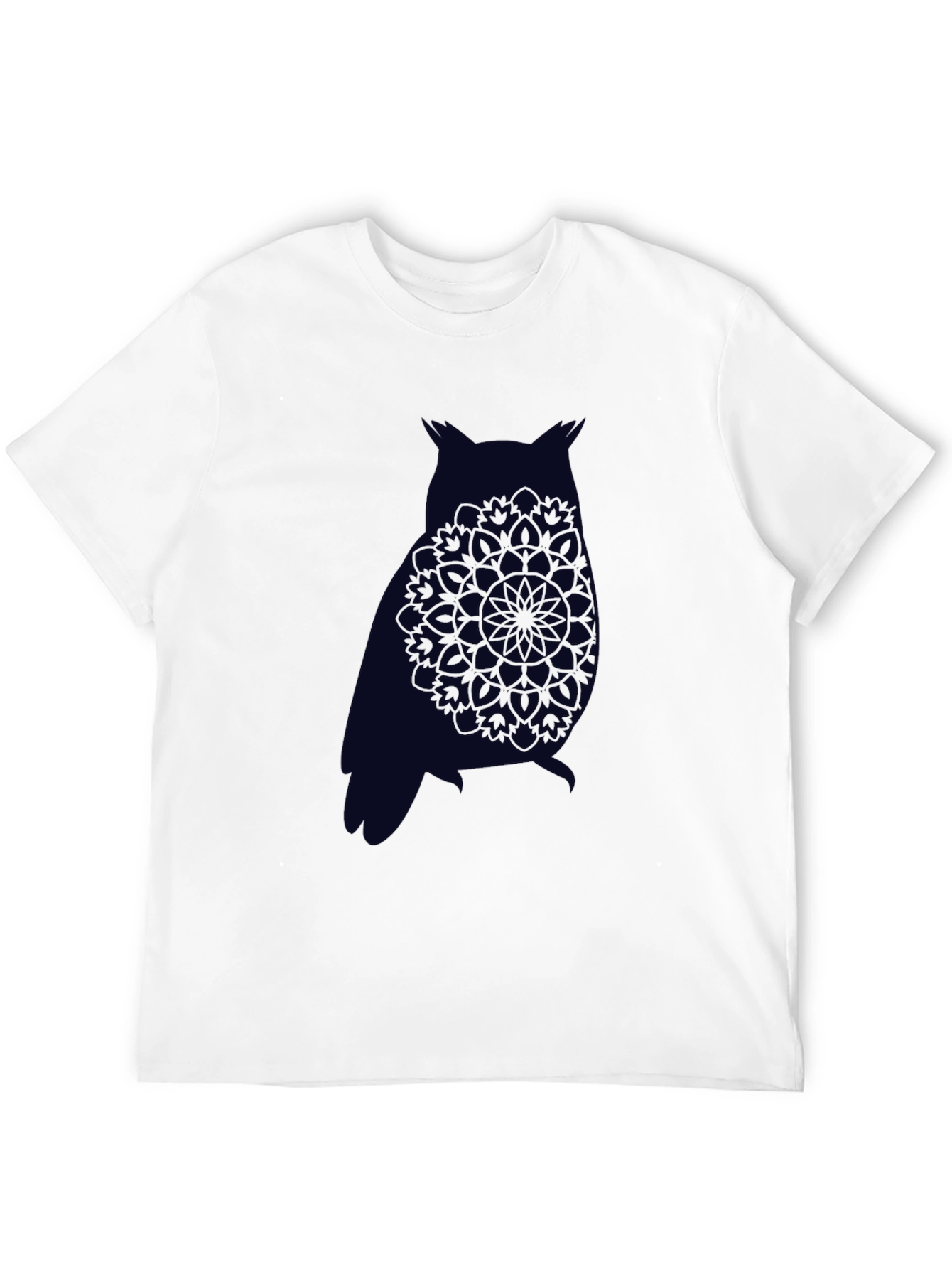 Owl Mandala Graphic Tee - Mens Black T-Shirt