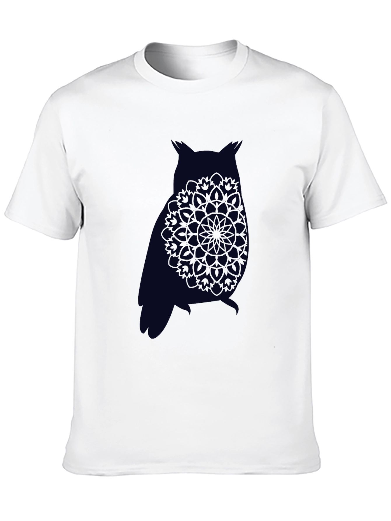 Owl Mandala Graphic Tee - Mens Black T-Shirt