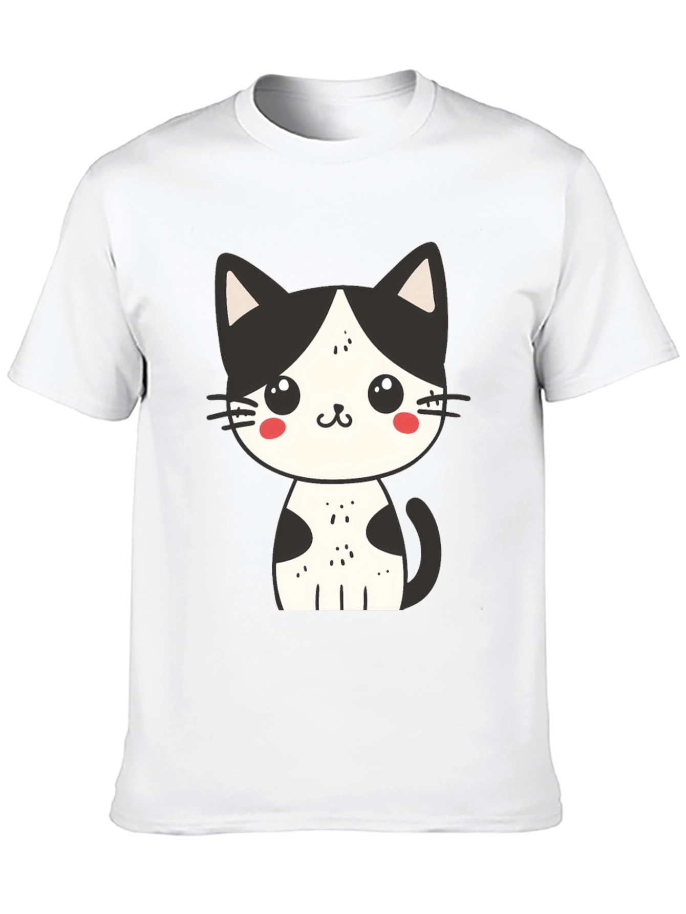Cute Cat Graphic Tee - Unisex Black T-Shirt