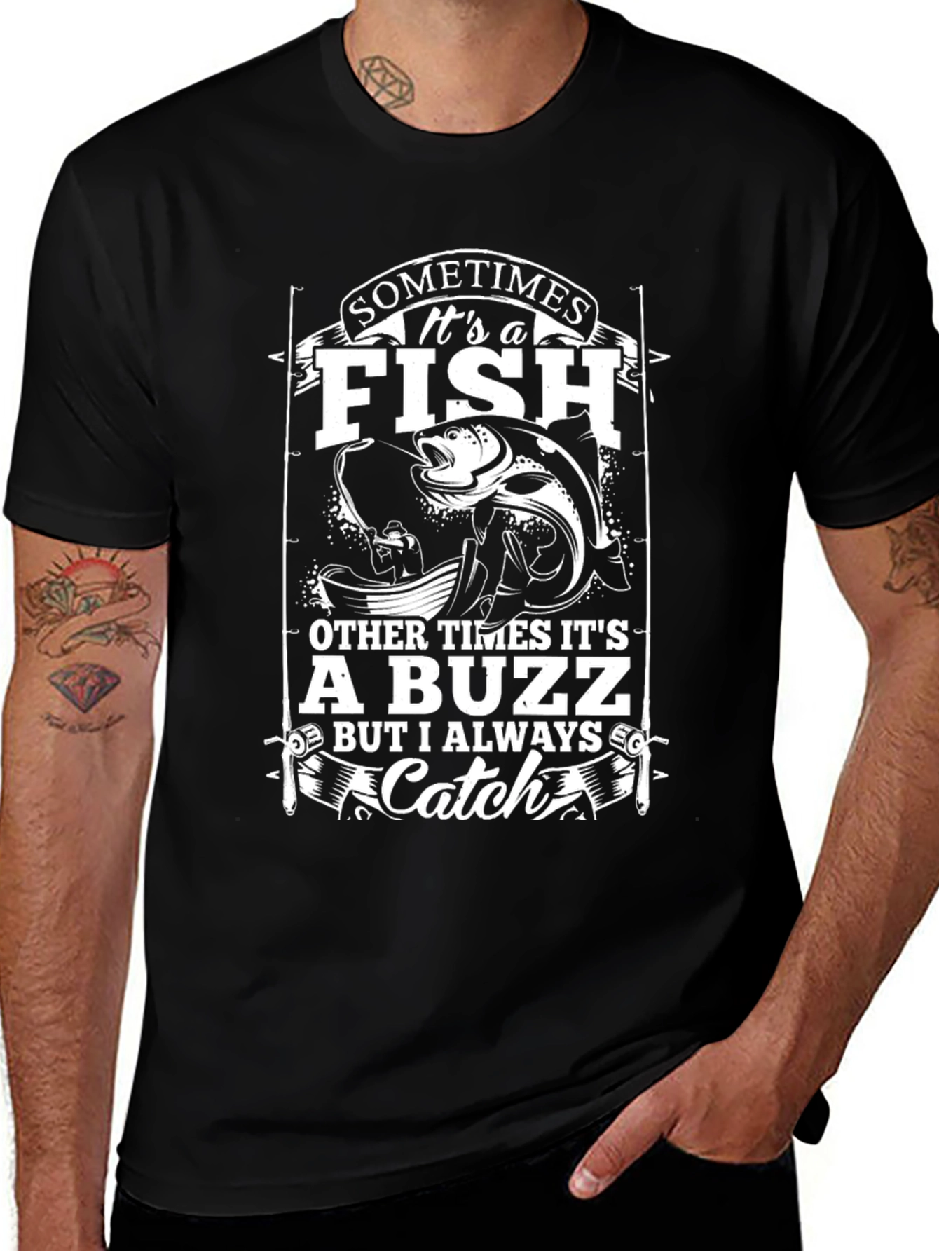 Fishing T-Shirt - Sometimes Its a Fish Catch Tee