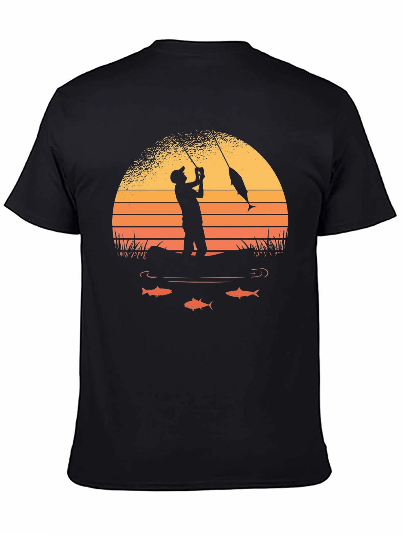 Fishing Sunset Graphic Tee