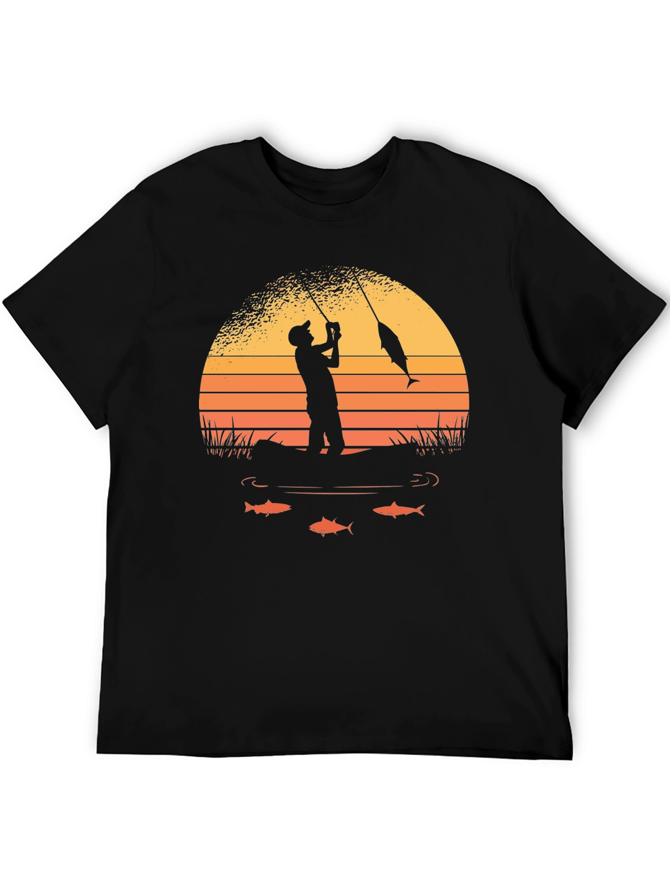 Fishing Sunset Graphic Tee