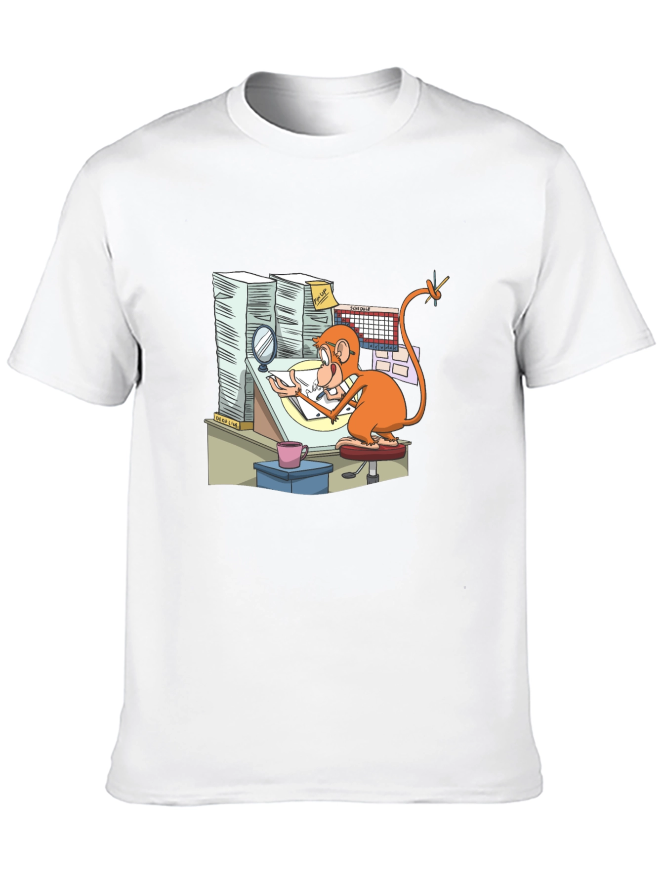 Cartoon Monkey T-Shirt - Creative Office Design