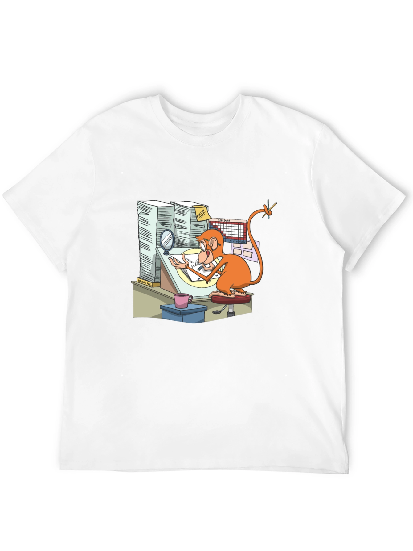 Cartoon Monkey T-Shirt - Creative Office Design