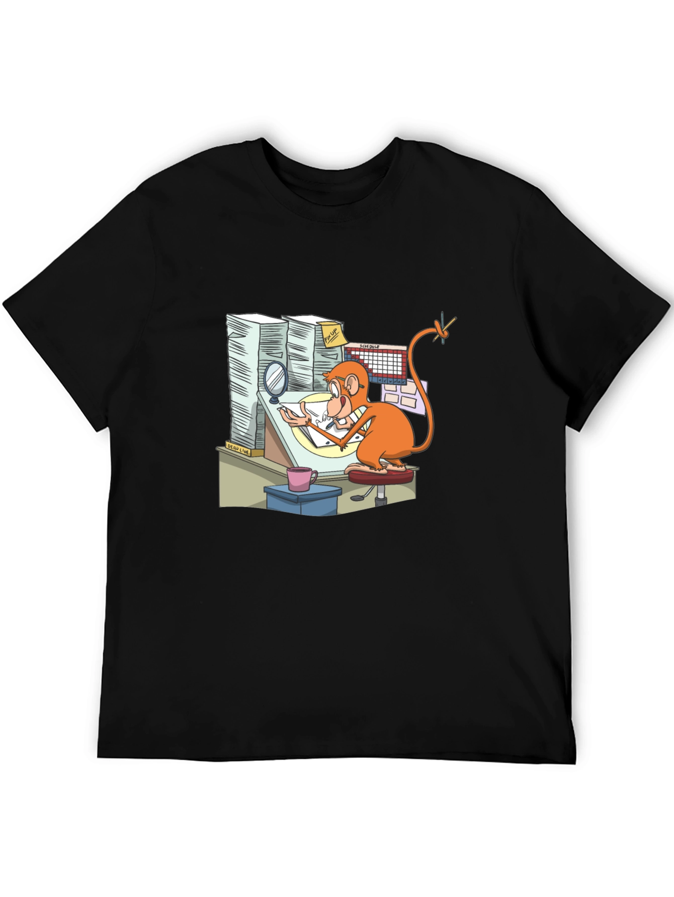 Cartoon Monkey T-Shirt - Creative Office Design