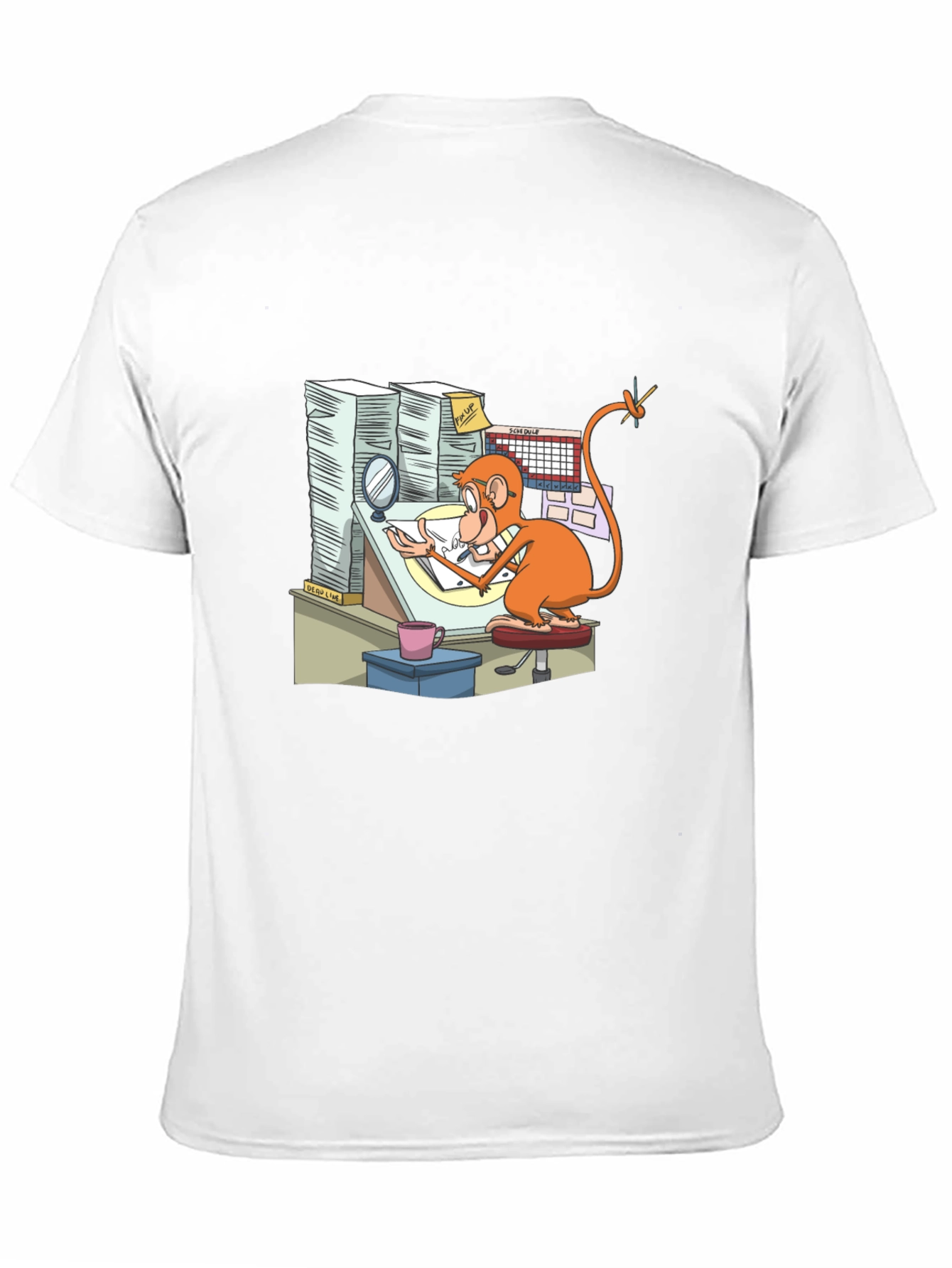 Cartoon Monkey T-Shirt - Creative Office Design