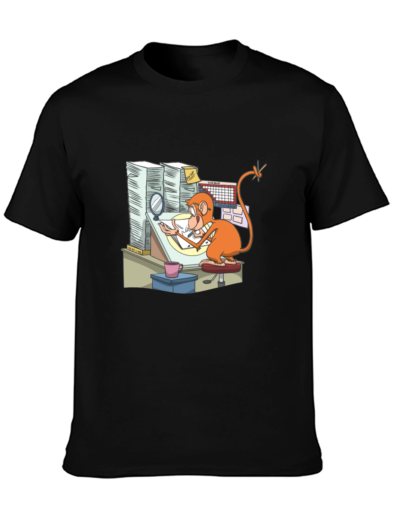 Cartoon Monkey T-Shirt - Creative Office Design