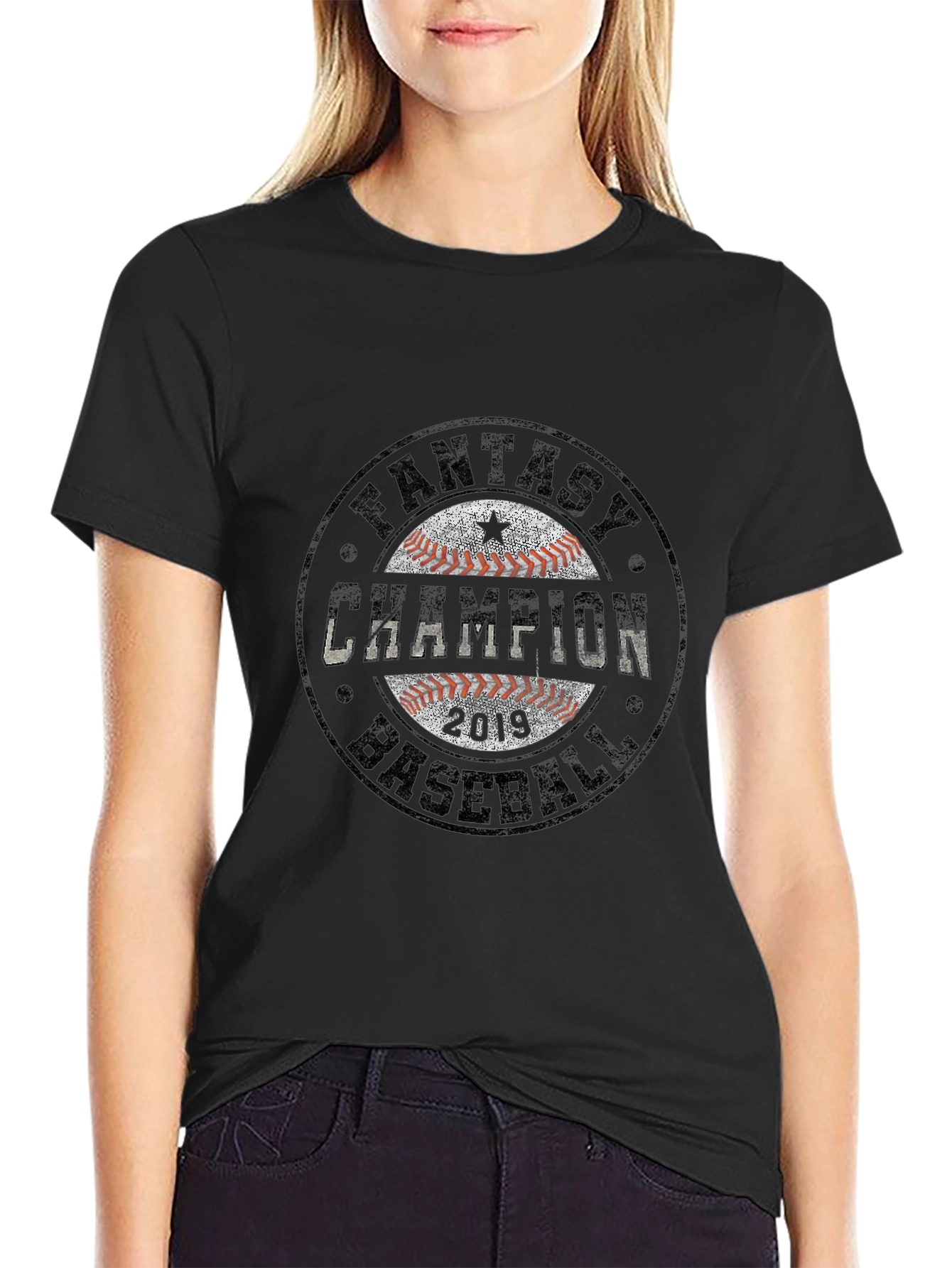 Fantasy Baseball Champion 2019 Black T-Shirt