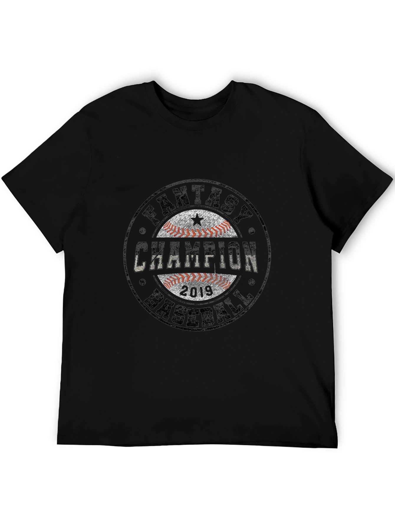 Fantasy Baseball Champion 2019 Black T-Shirt