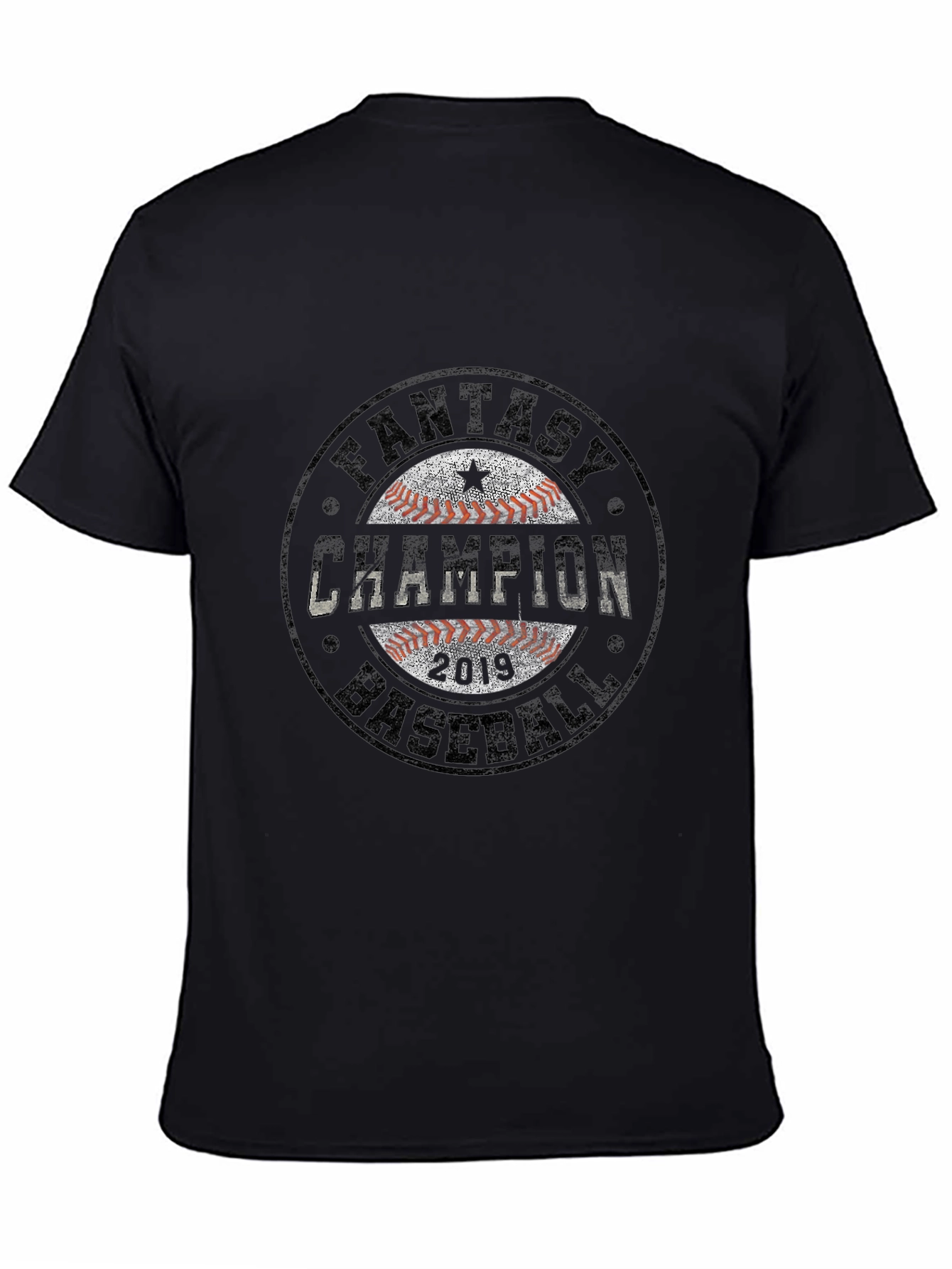 Fantasy Baseball Champion 2019 Black T-Shirt