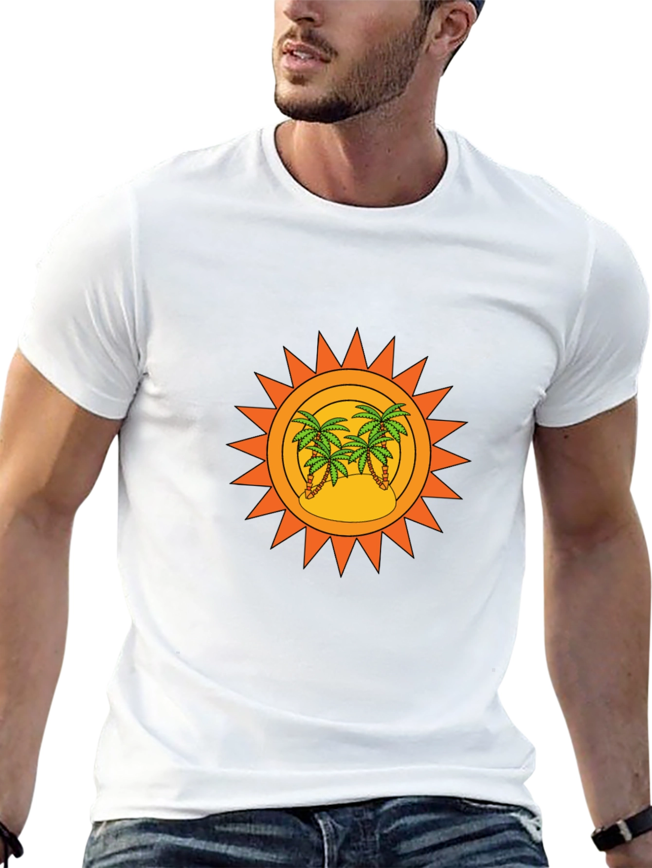 Island Sun Graphic Tee - Tropical Vibe