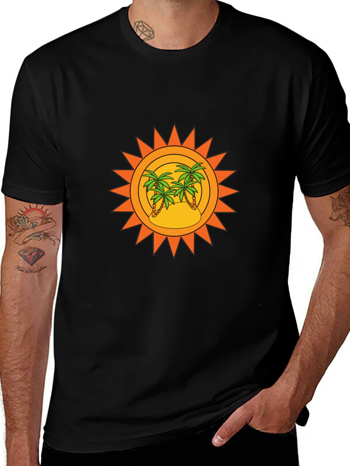Island Sun Graphic Tee - Tropical Vibe