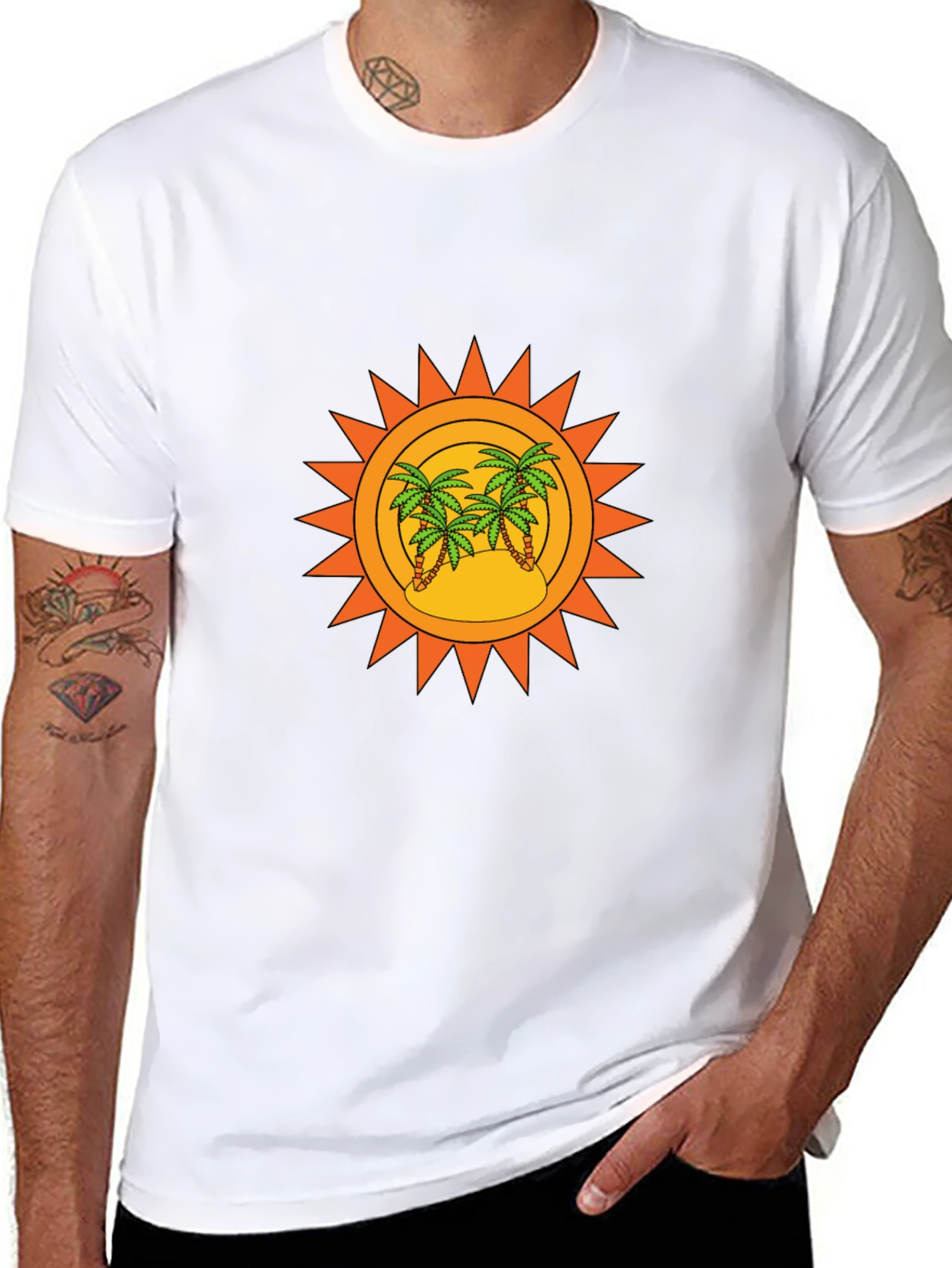Island Sun Graphic Tee - Tropical Vibe