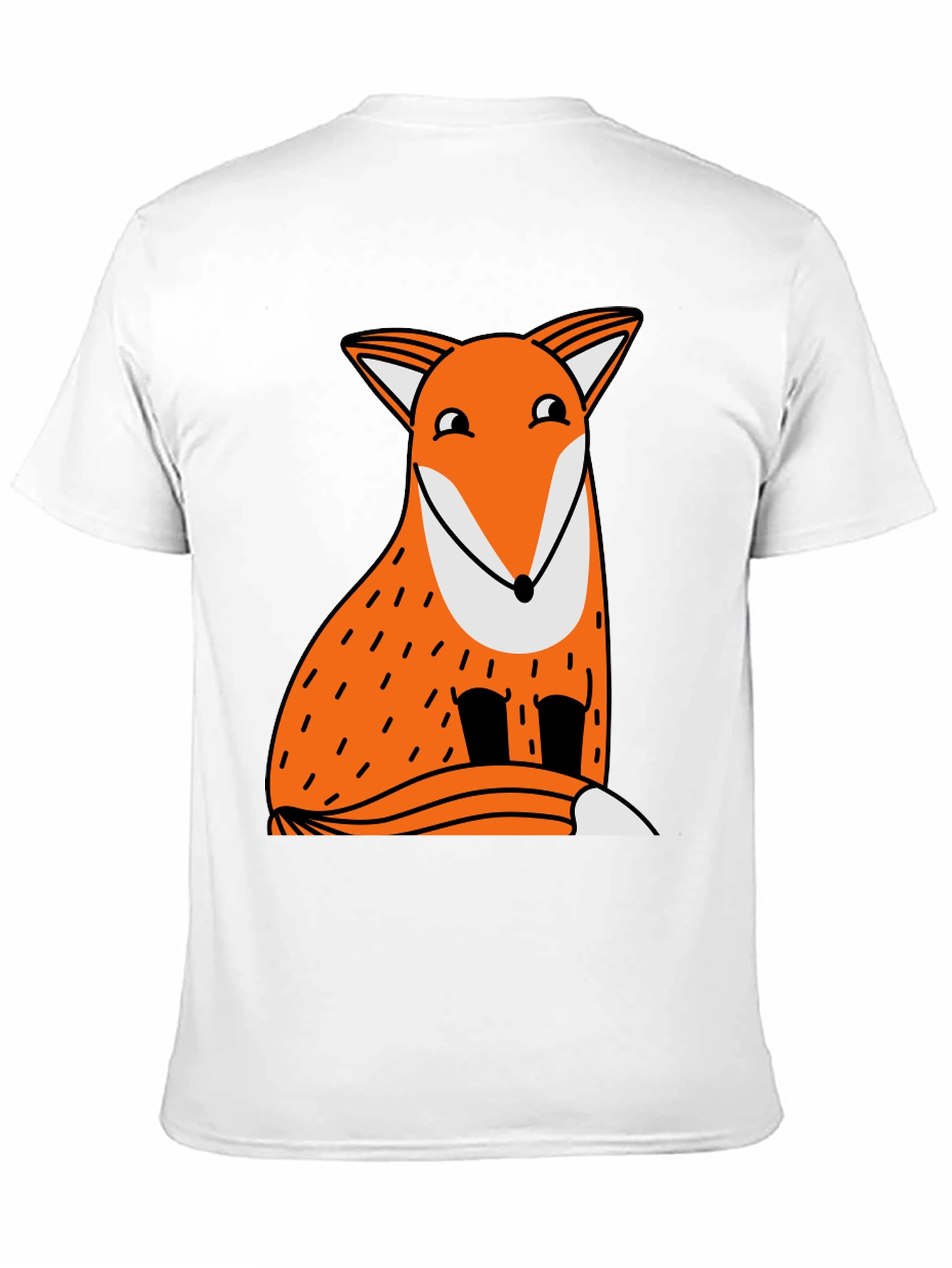 Funny Fox Graphic Tee - Black Cotton T-Shirt