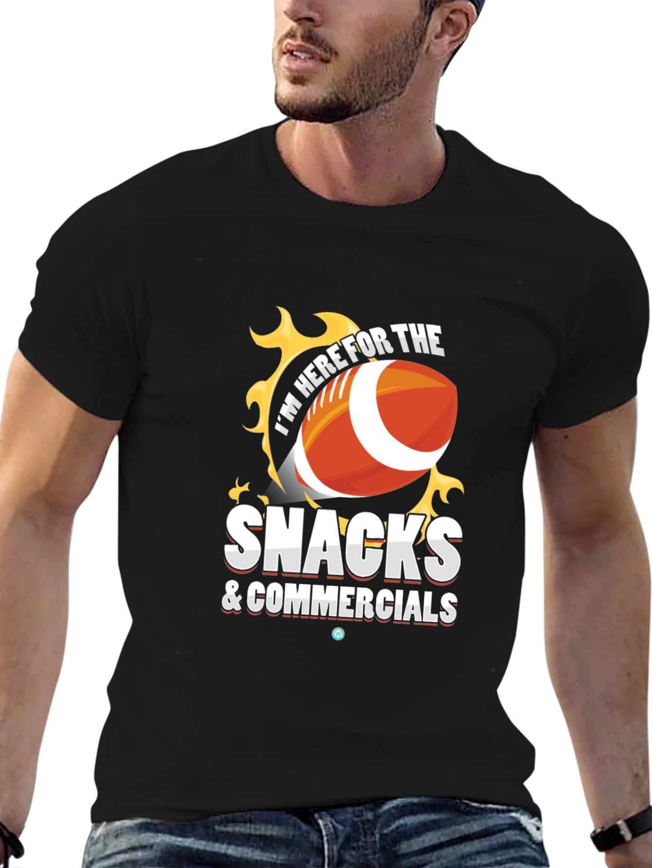 Snacks & Commercials Football T-Shirt