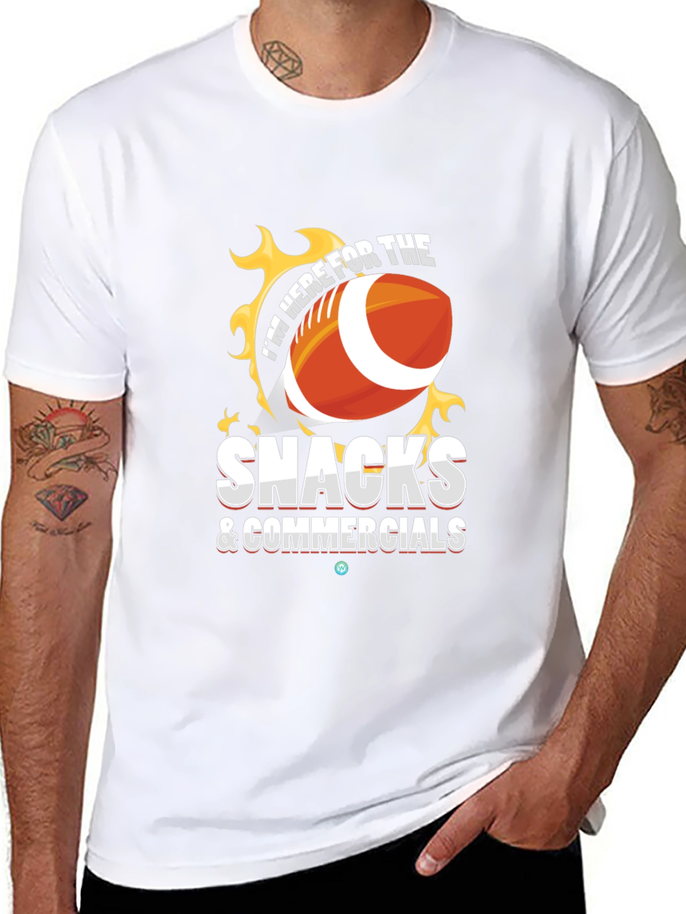 Snacks & Commercials Football T-Shirt