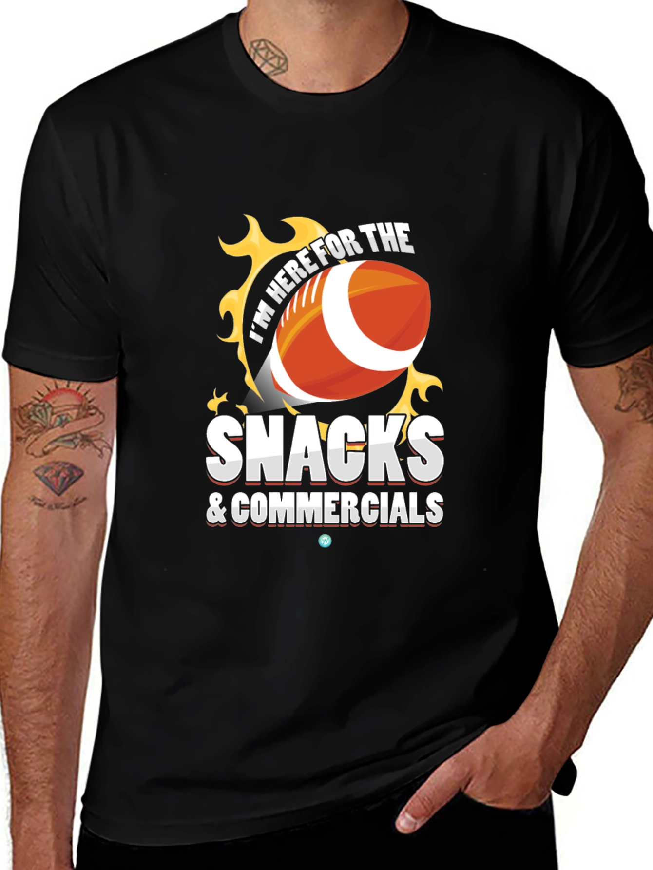 Snacks & Commercials Football T-Shirt
