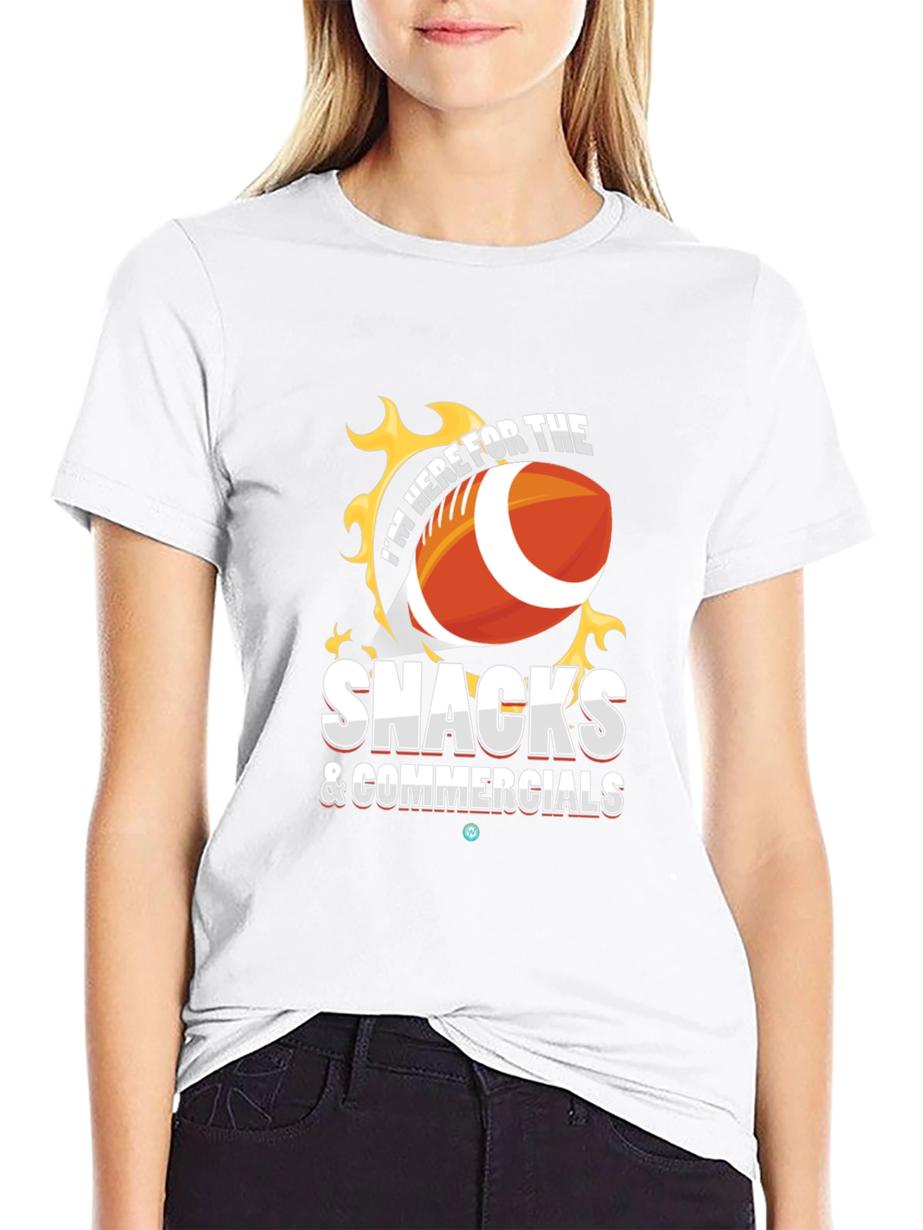 Snacks & Commercials Football T-Shirt
