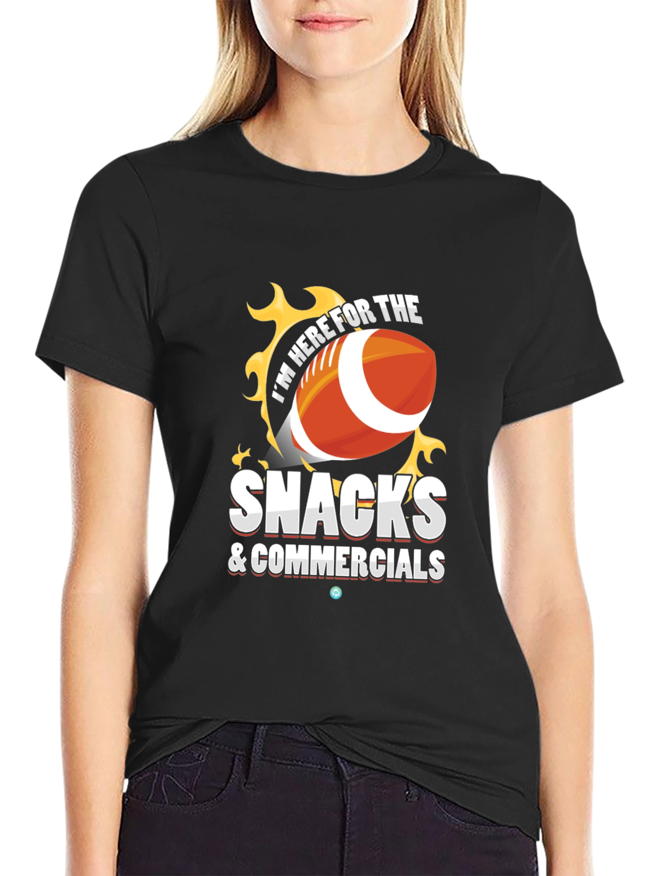 Snacks & Commercials Football T-Shirt