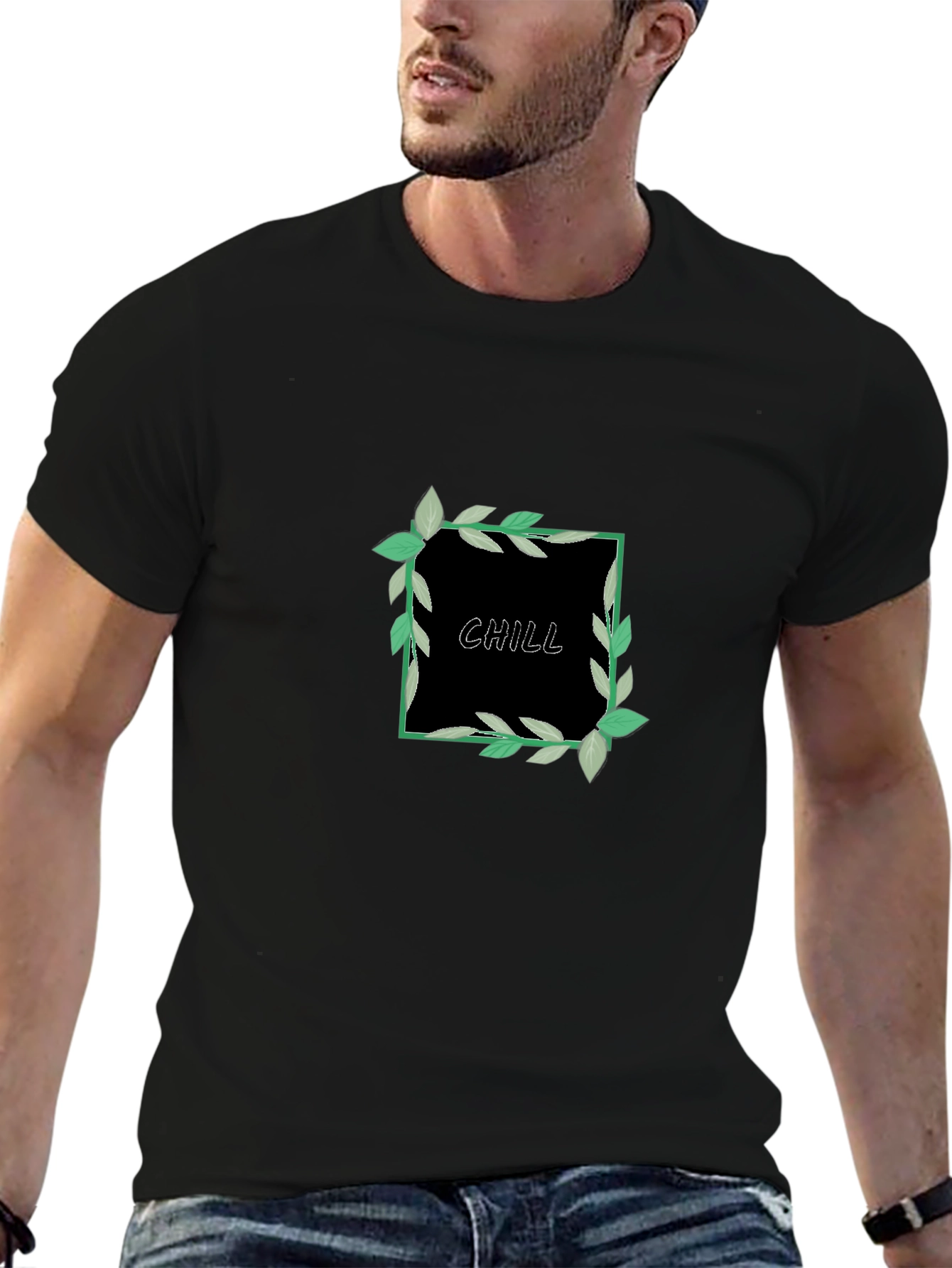 Chill Vibes Black Graphic Tee