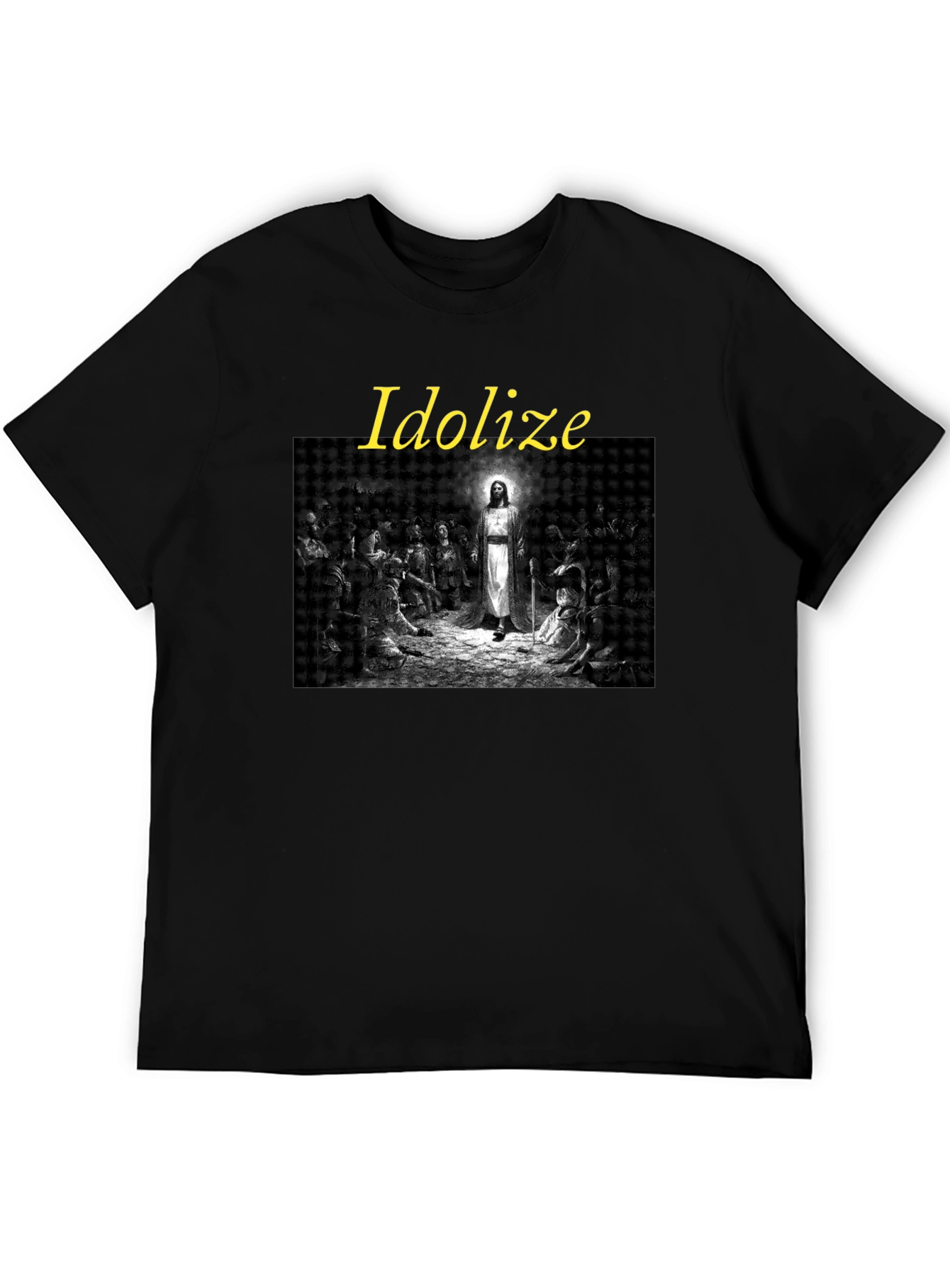 Idolize Jesus Graphic Tee - Stylish Black T-Shirt
