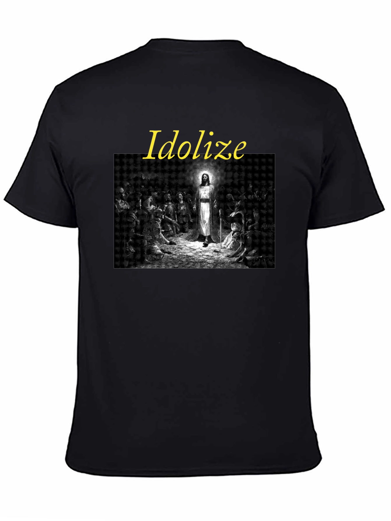 Idolize Jesus Graphic Tee - Stylish Black T-Shirt