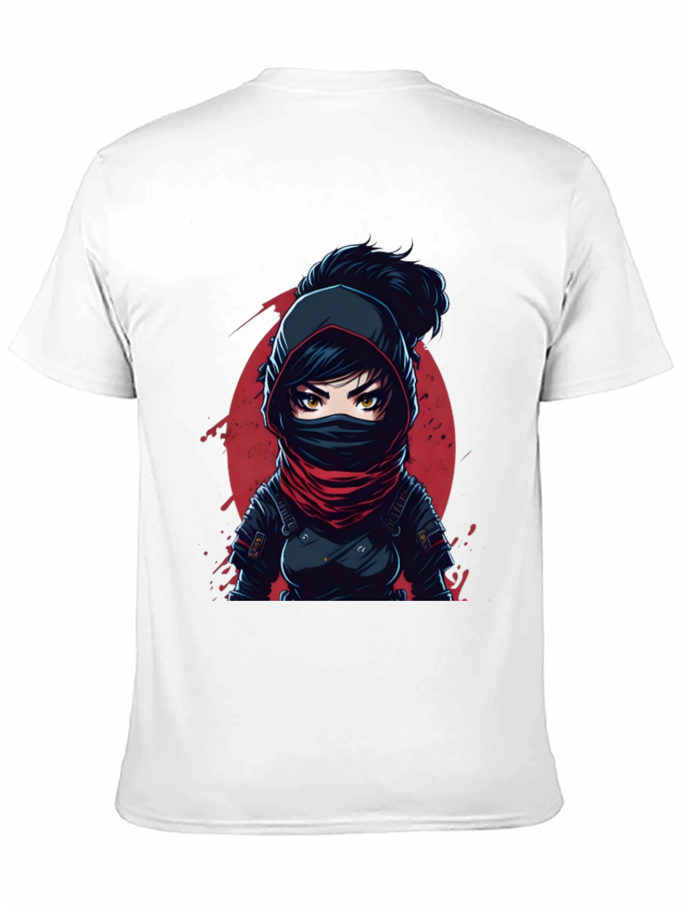 Ninja Anime Graphic Tee - Black