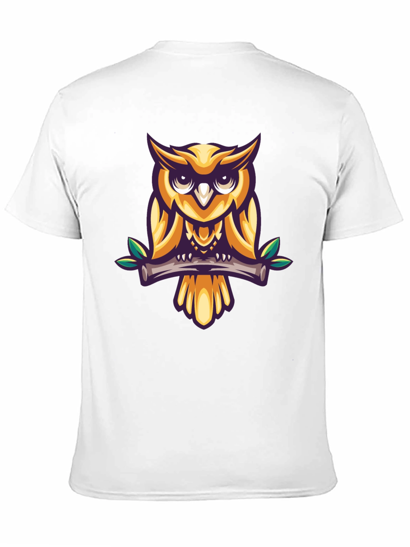 Cool Owl Graphic Print Black T-Shirt