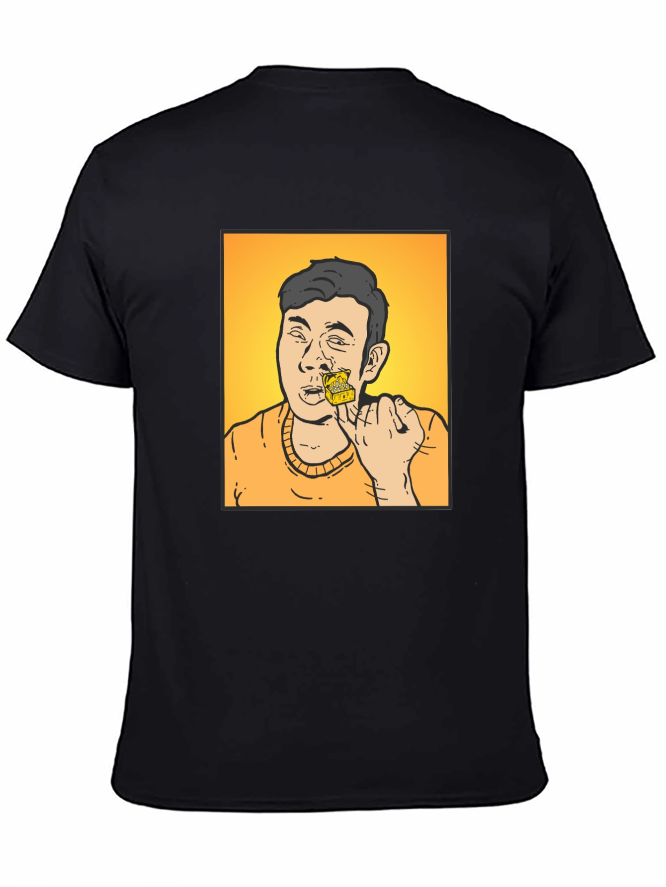 Funny Cartoon T-Shirt - Man with Cheese