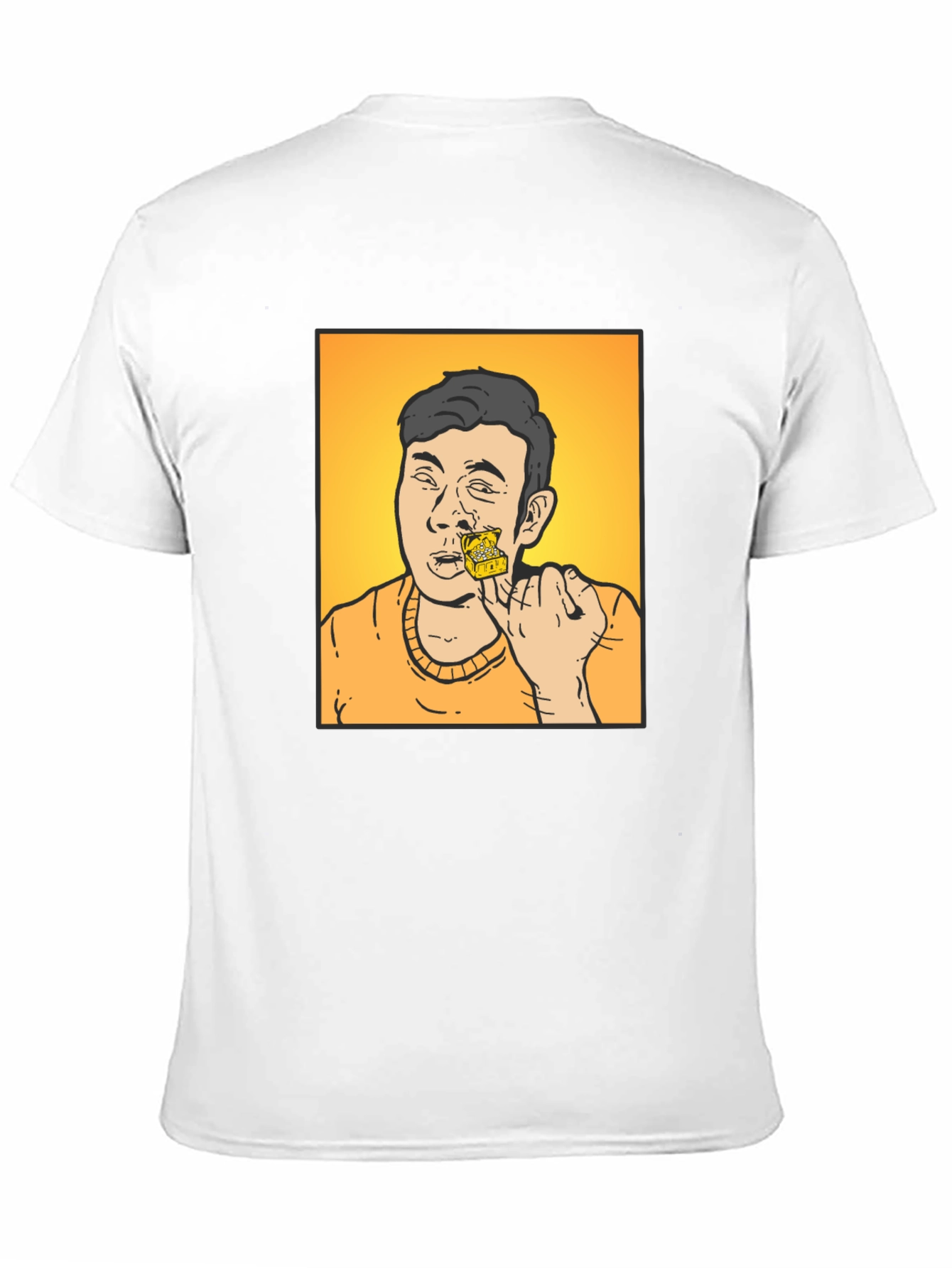 Funny Cartoon T-Shirt - Man with Cheese