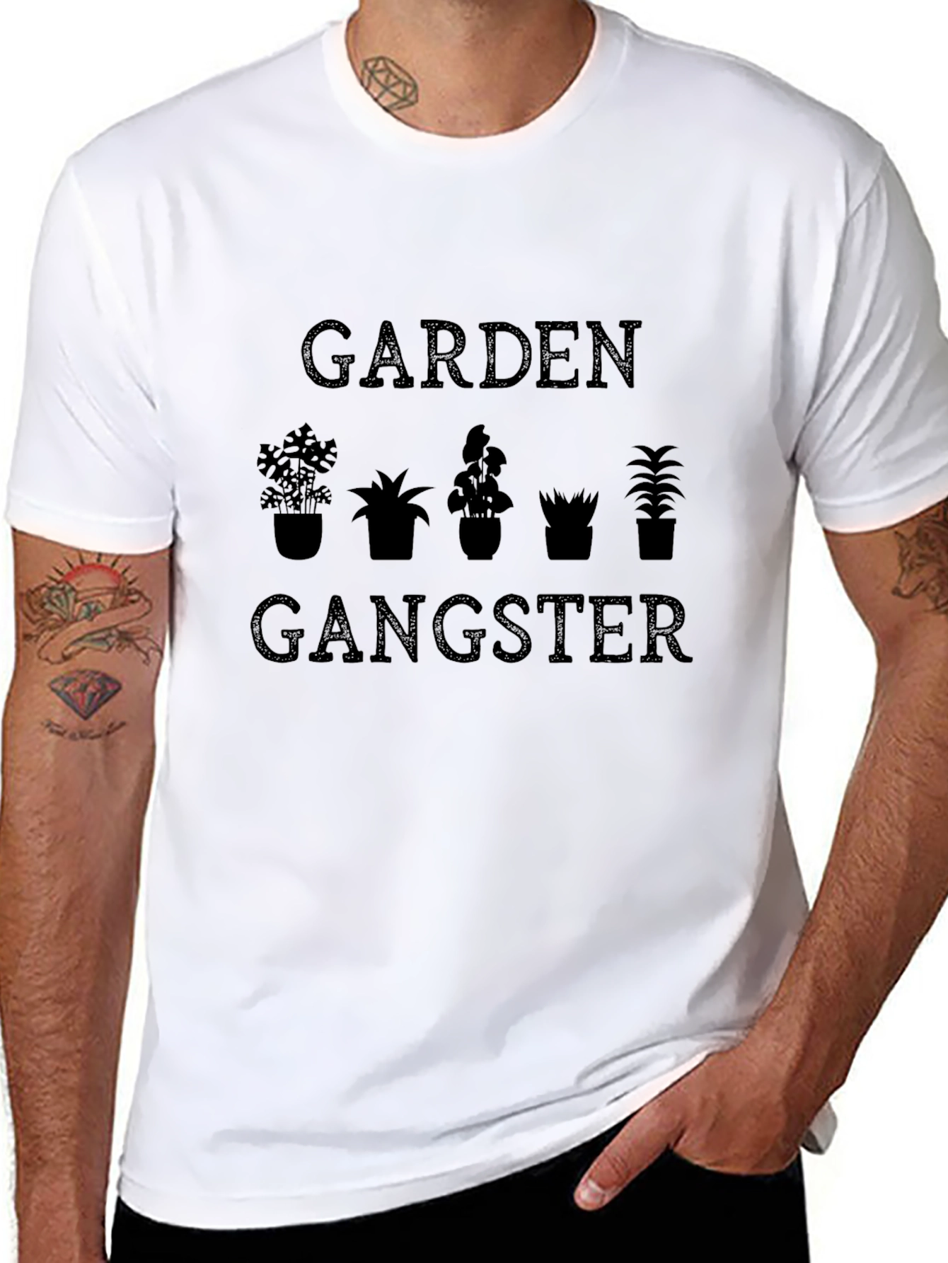 Garden Gangster T-Shirt - Black Graphic Tee