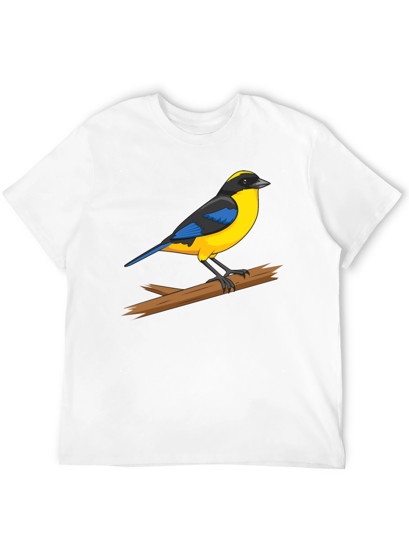 Bird on Branch Graphic Black T-Shirt