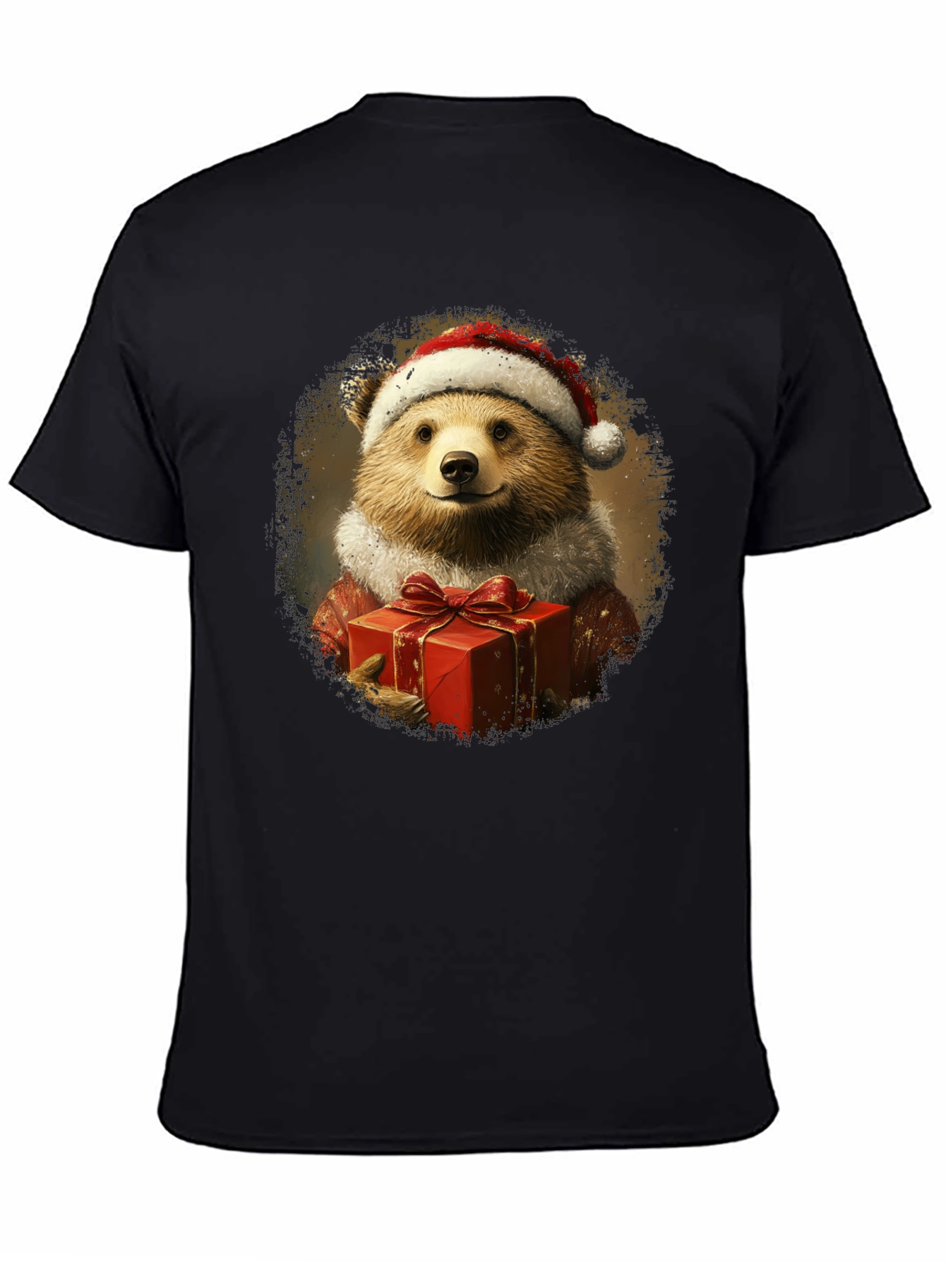 Festive Bear Graphic Tee - Holiday Gift