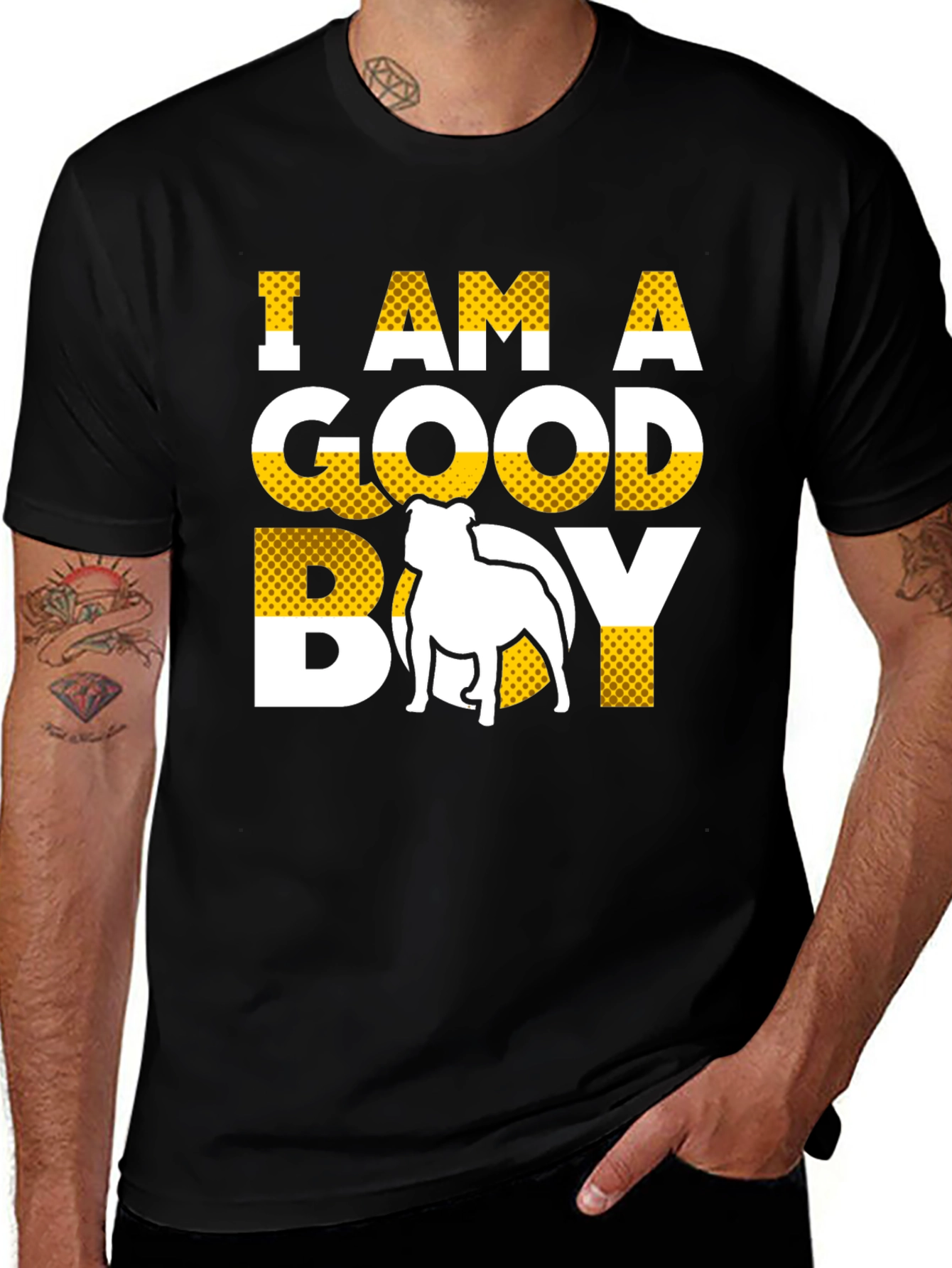 I Am A Good Boy Graphic Tee Bulldog Lover
