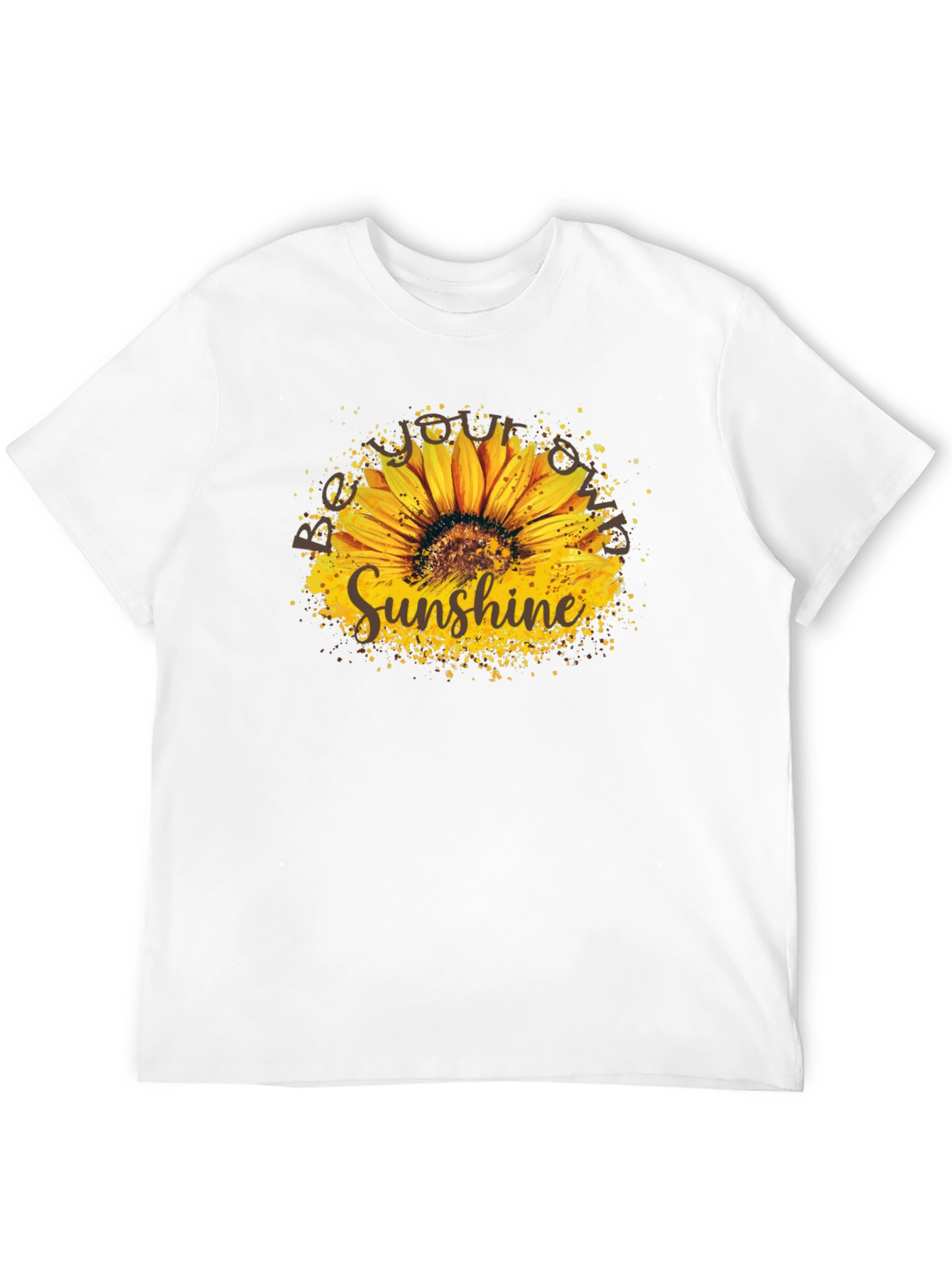 Sunshine Sunflower Graphic Tee - Stylish Black T-Shirt