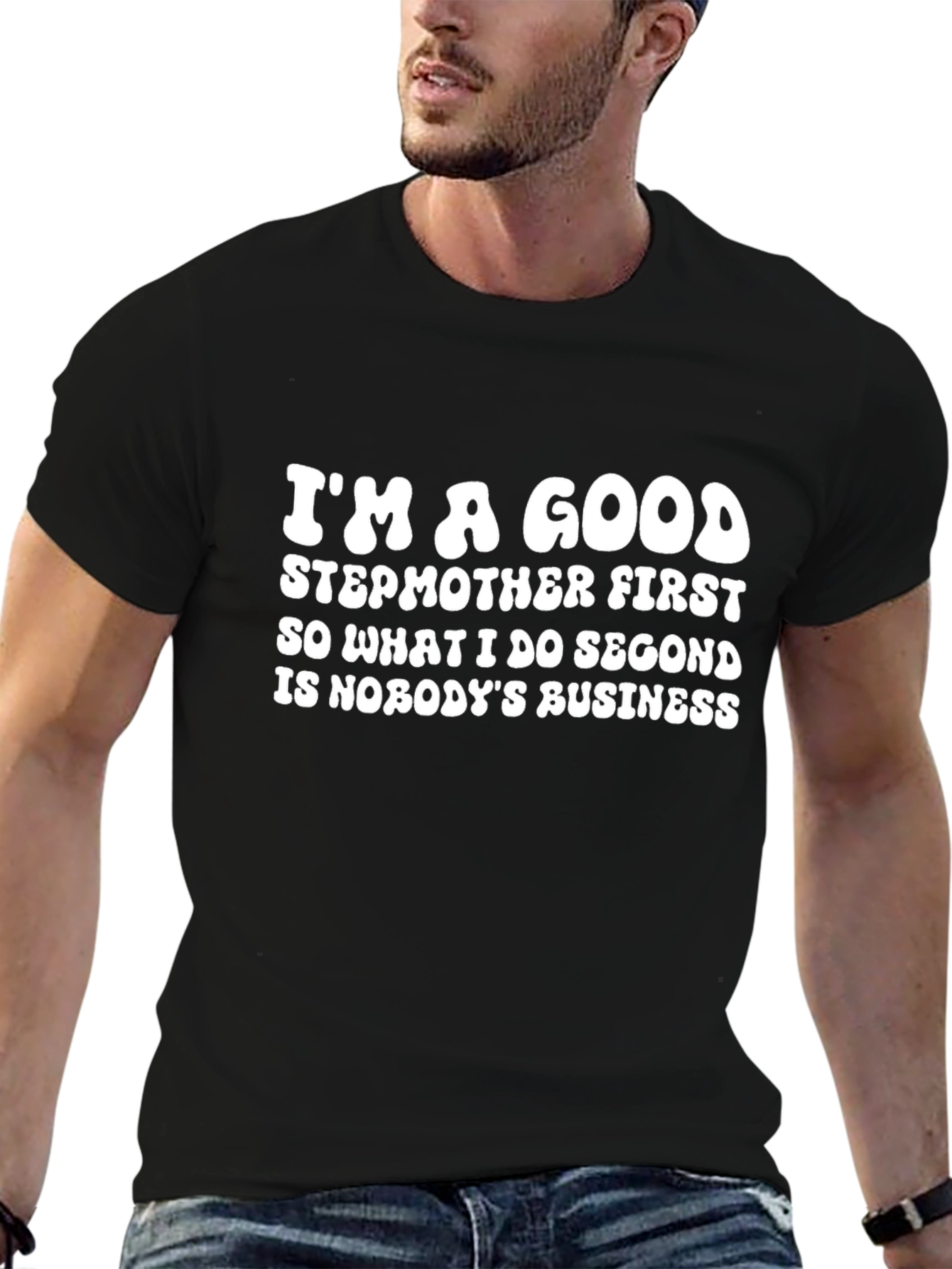 Good Stepmother Statement T-Shirt - Black