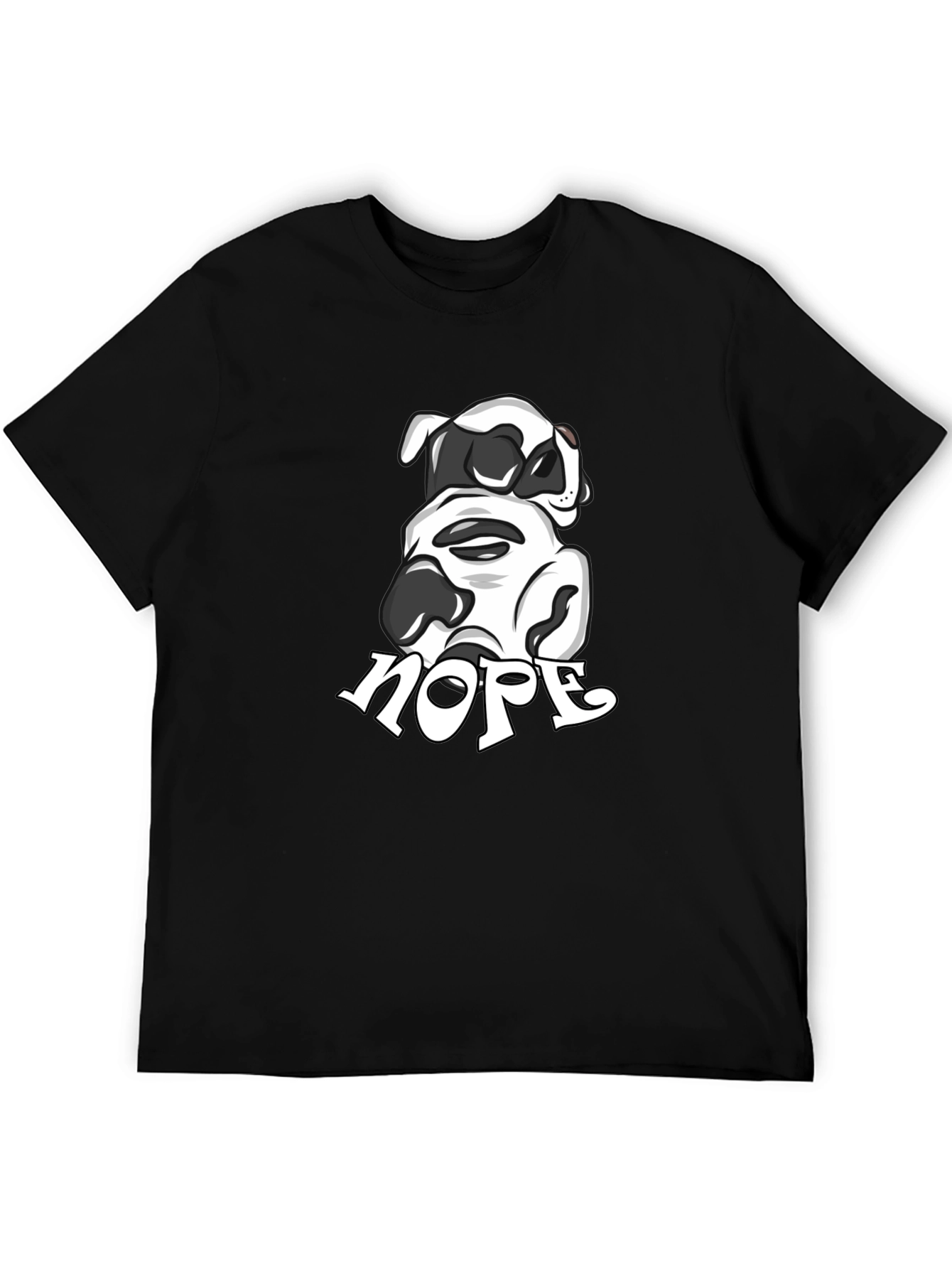 Nope Dog Graphic Tee - Soft Cotton Comfort