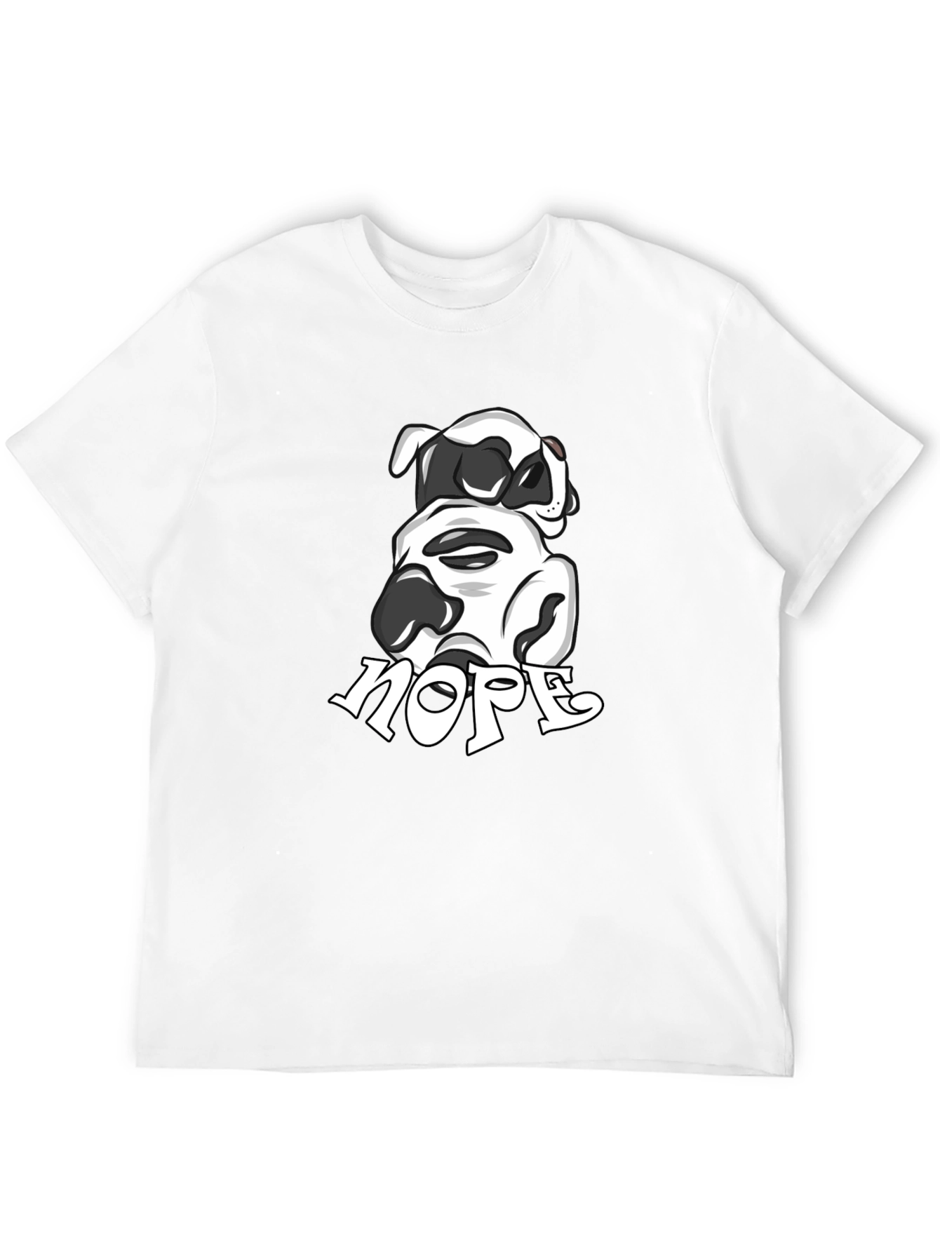 Nope Dog Graphic Tee - Soft Cotton Comfort