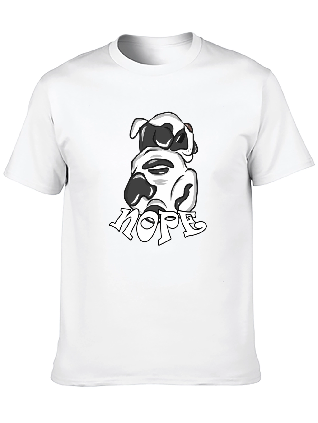 Nope Dog Graphic Tee - Soft Cotton Comfort