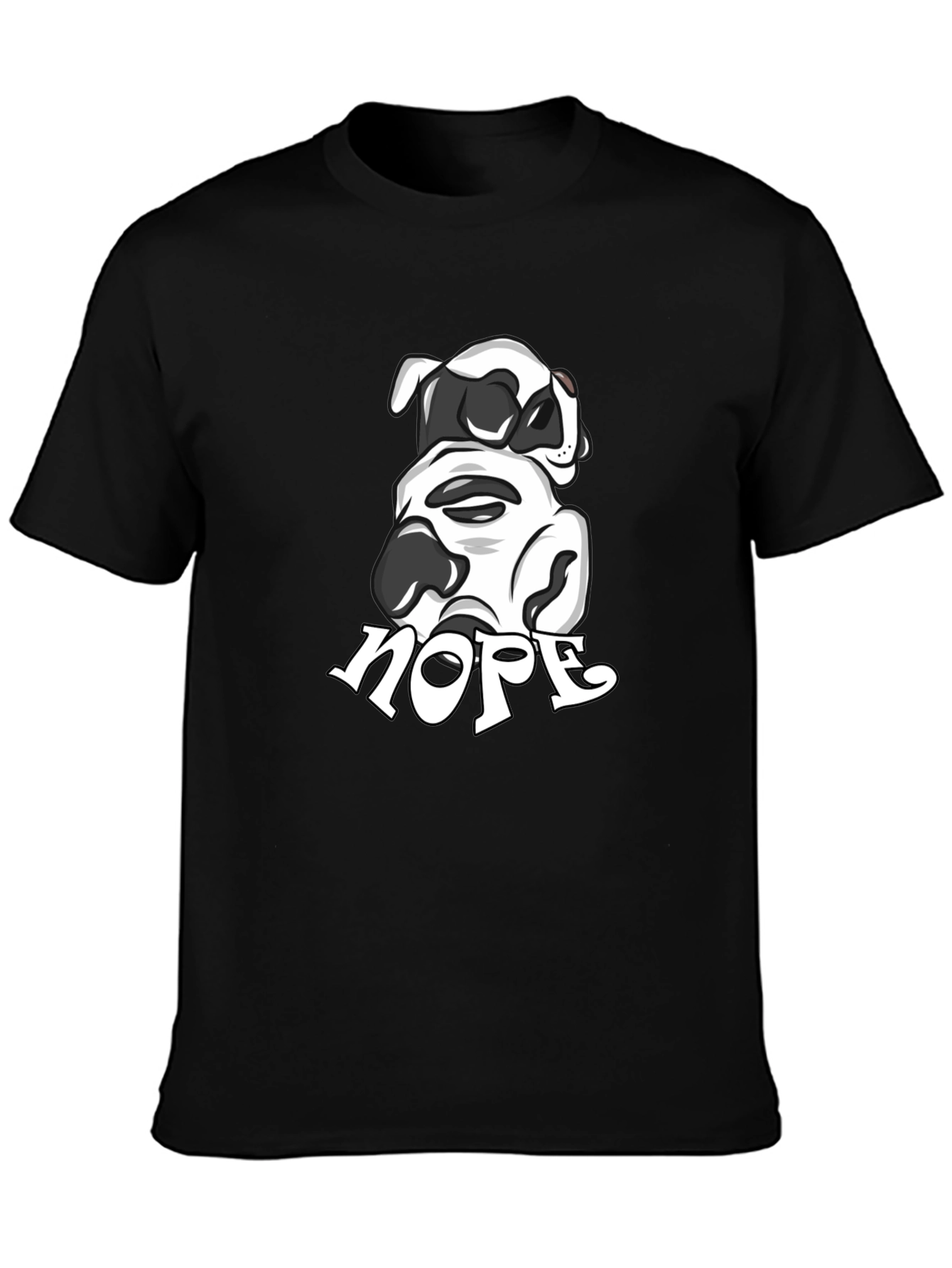 Nope Dog Graphic Tee - Soft Cotton Comfort