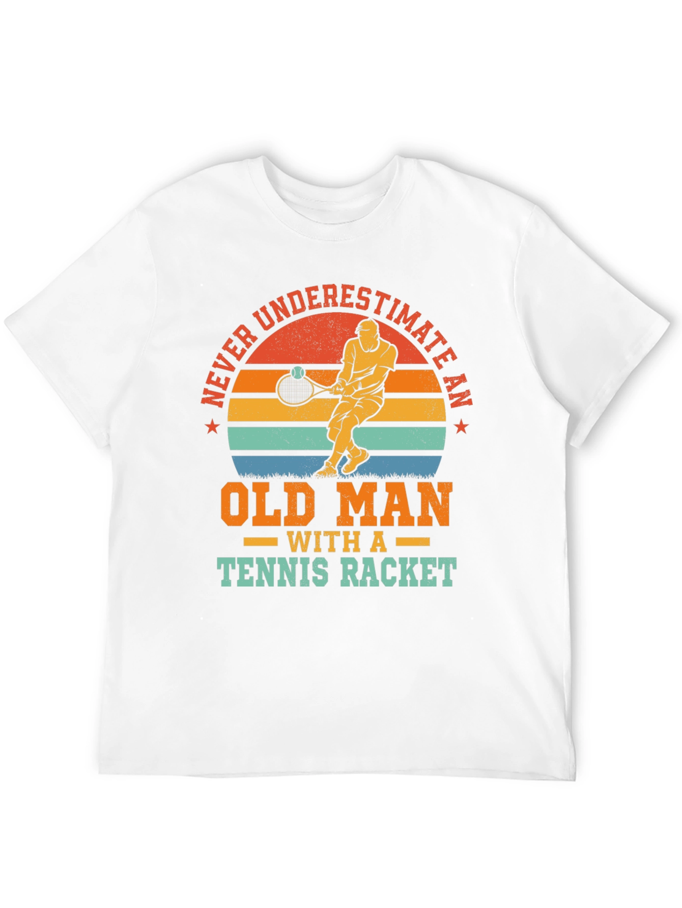 Old Man Tennis Racket T-Shirt