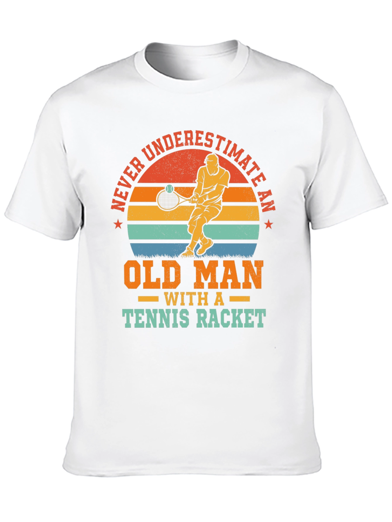 Old Man Tennis Racket T-Shirt