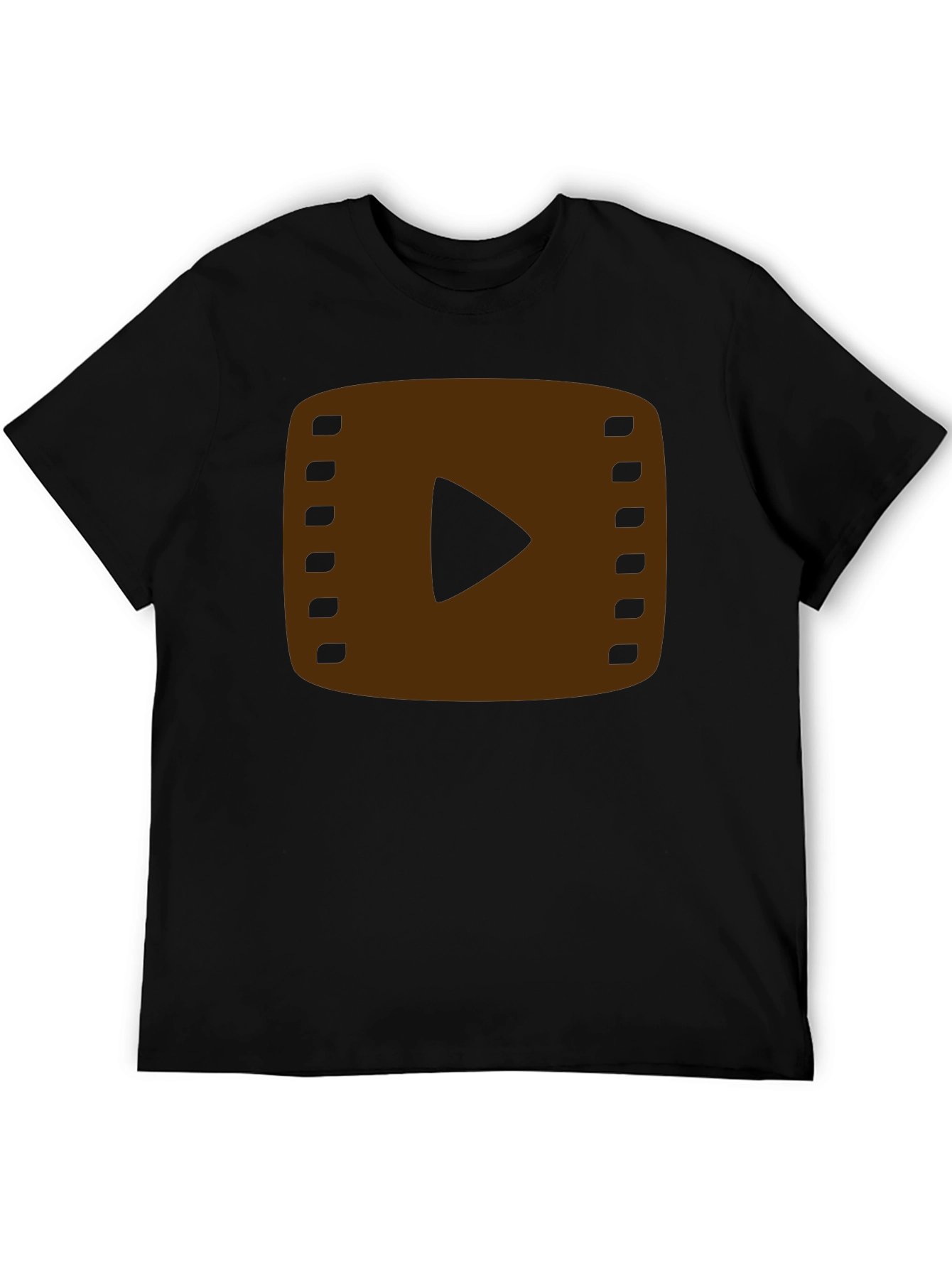 Retro Film Reel Graphic Tee - Black