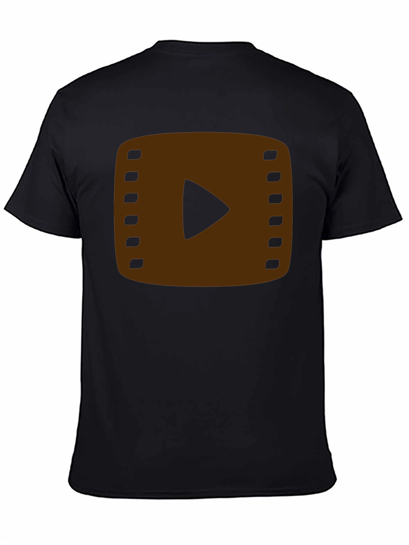 Retro Film Reel Graphic Tee - Black