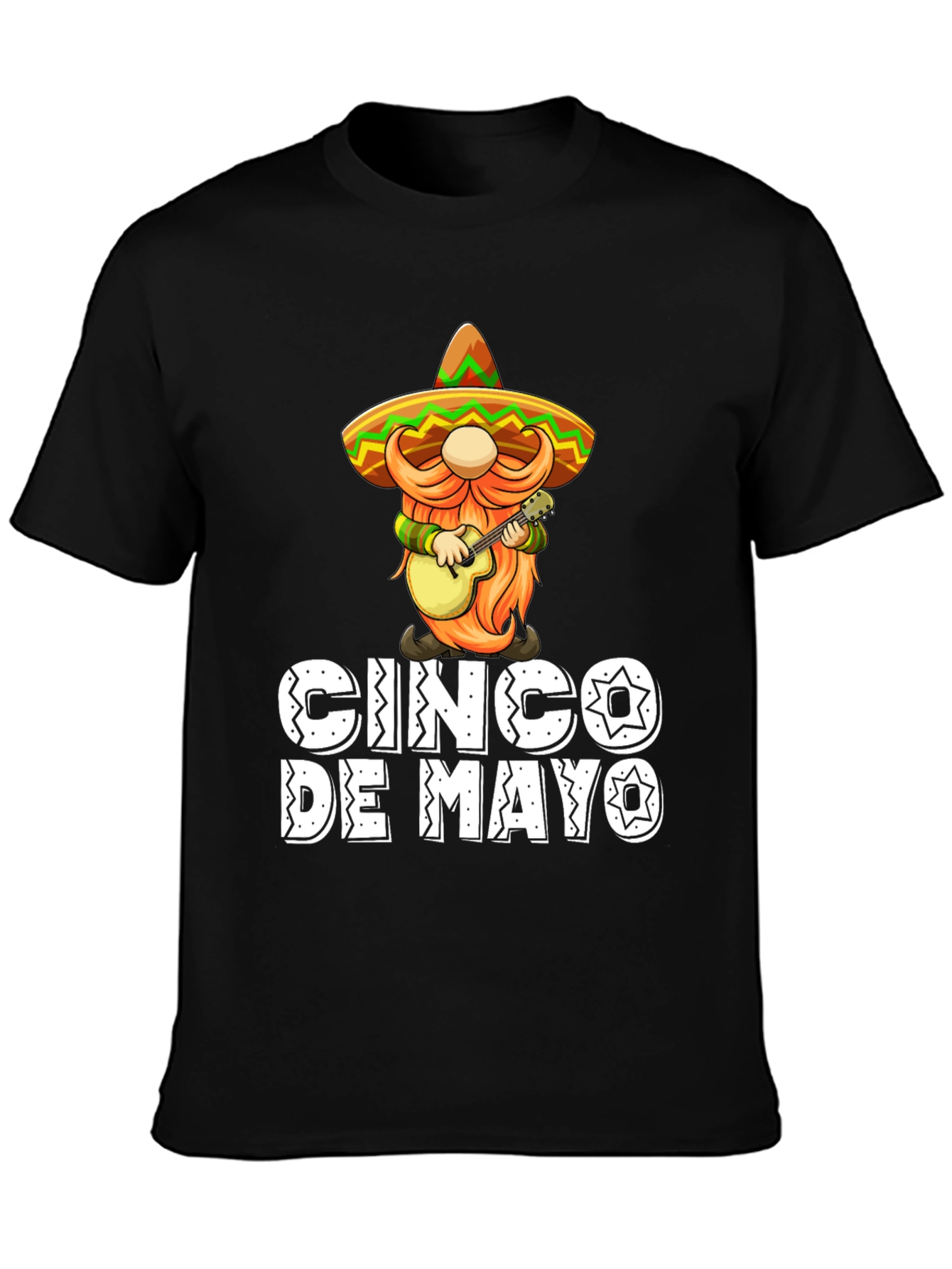 Cinco De Mayo T-Shirt - Gnome With Guitar