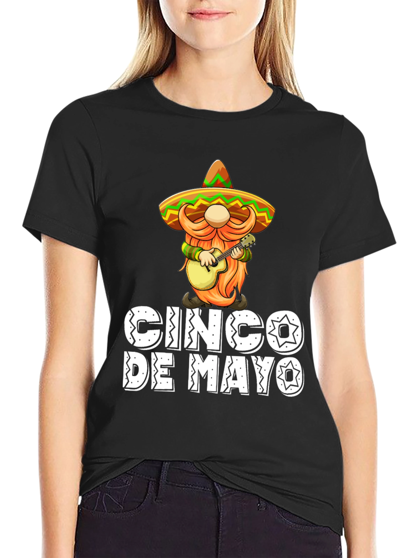 Cinco De Mayo T-Shirt - Gnome With Guitar