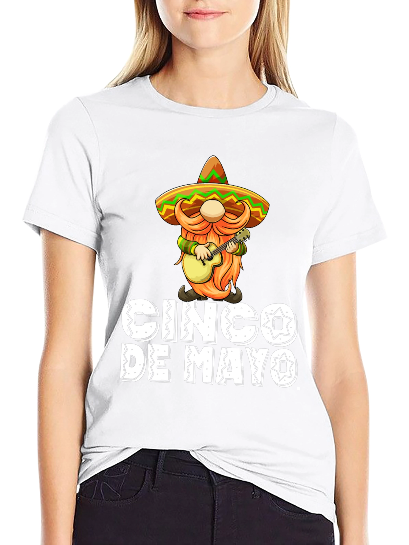 Cinco De Mayo T-Shirt - Gnome With Guitar